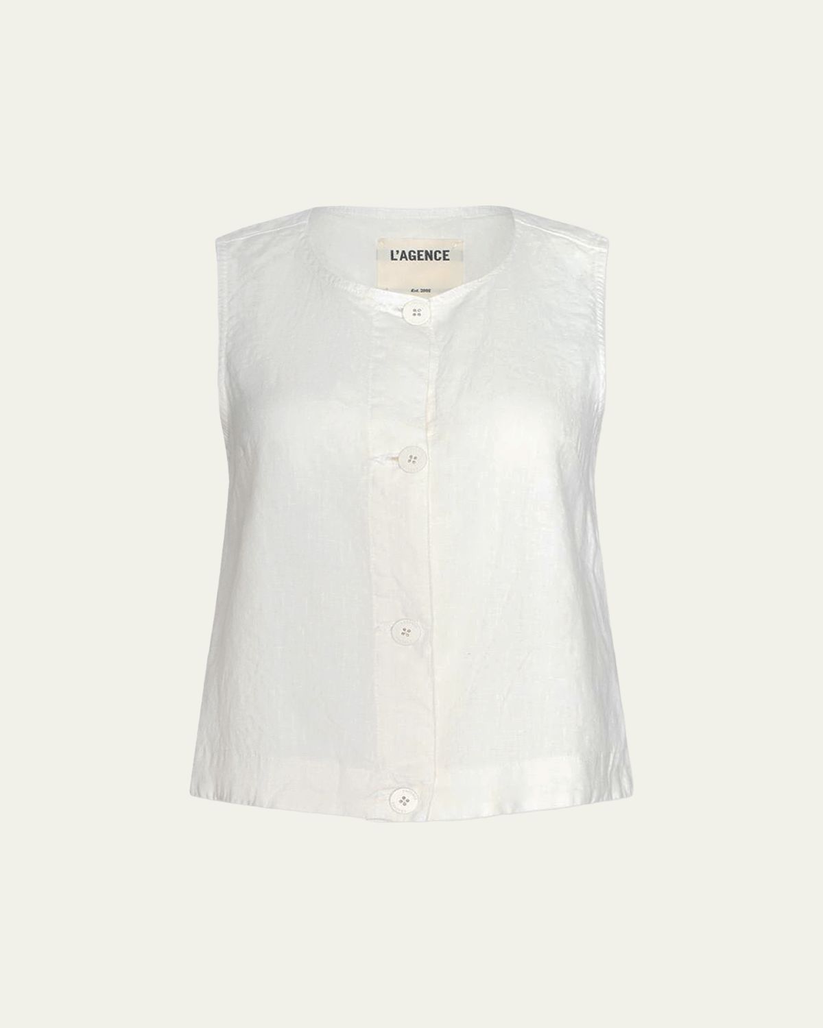 L'Agence Foster Sleeveless Linen Top | Thumbnail 6 L'Agence Foster Sleeveless Linen Top | Thumbnail 6