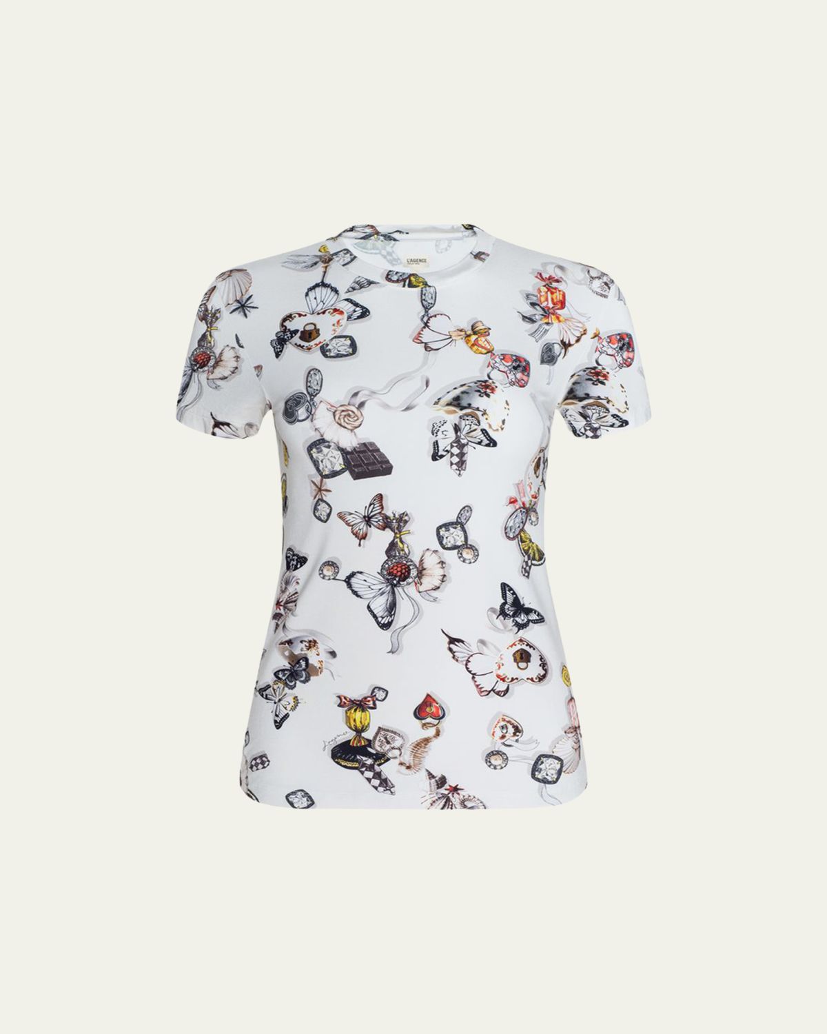 L'Agence Ressi Short-Sleeve Butterfly Charm Tee | Thumbnail 8 L'Agence Ressi Short-Sleeve Butterfly Charm Tee | Thumbnail 8