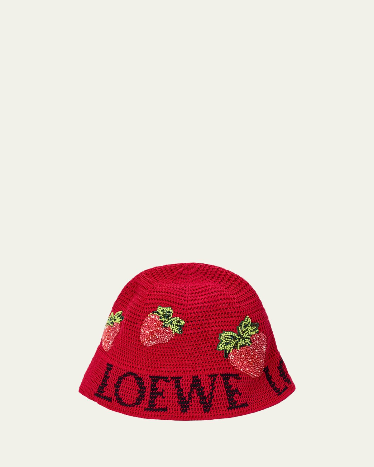 Loewe Strawberry Bucket Hat in Cotton | Thumbnail 3