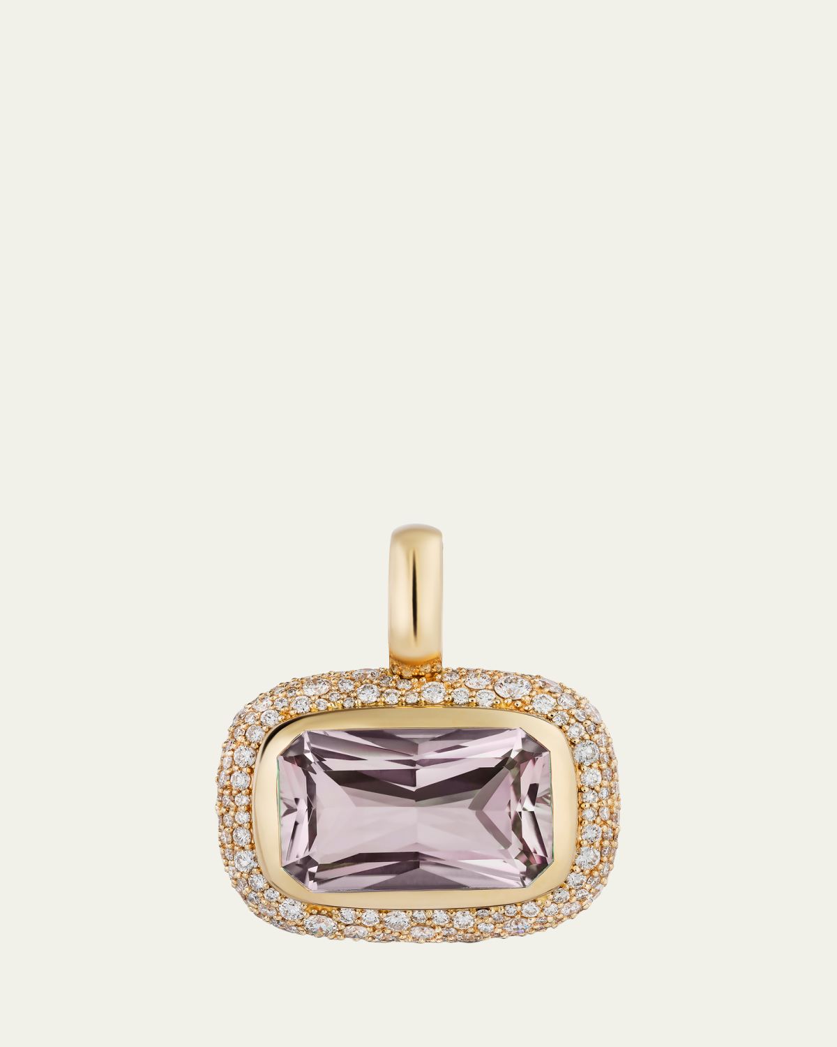 Mason and Books 14K Jumbo Floret Pendant with East-West Rose de France and Diamonds