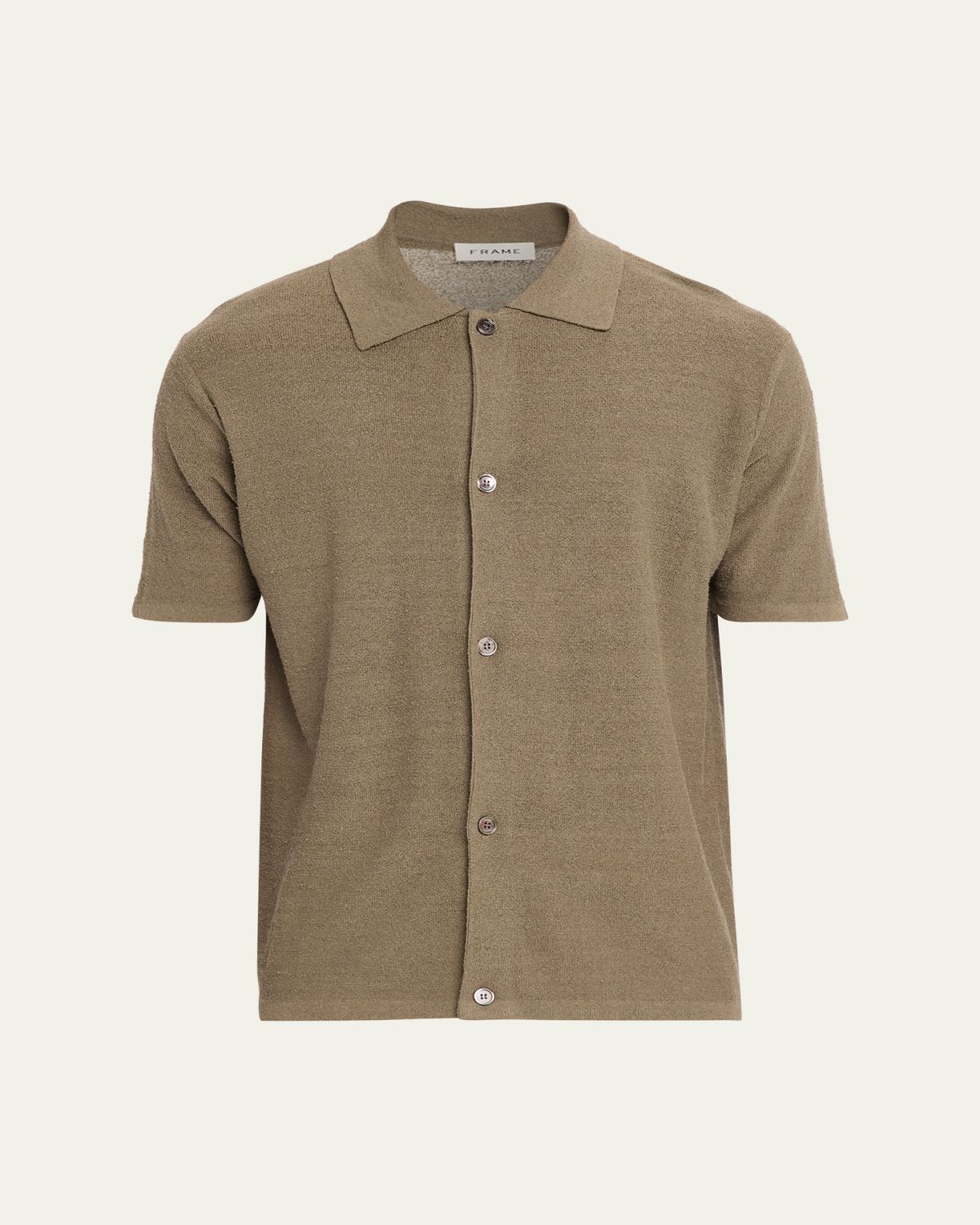 FRAME Men's Linen-Blend Short-Sleeve Shirt | Thumbnail 5 FRAME Men's Linen-Blend Short-Sleeve Shirt | Thumbnail 5