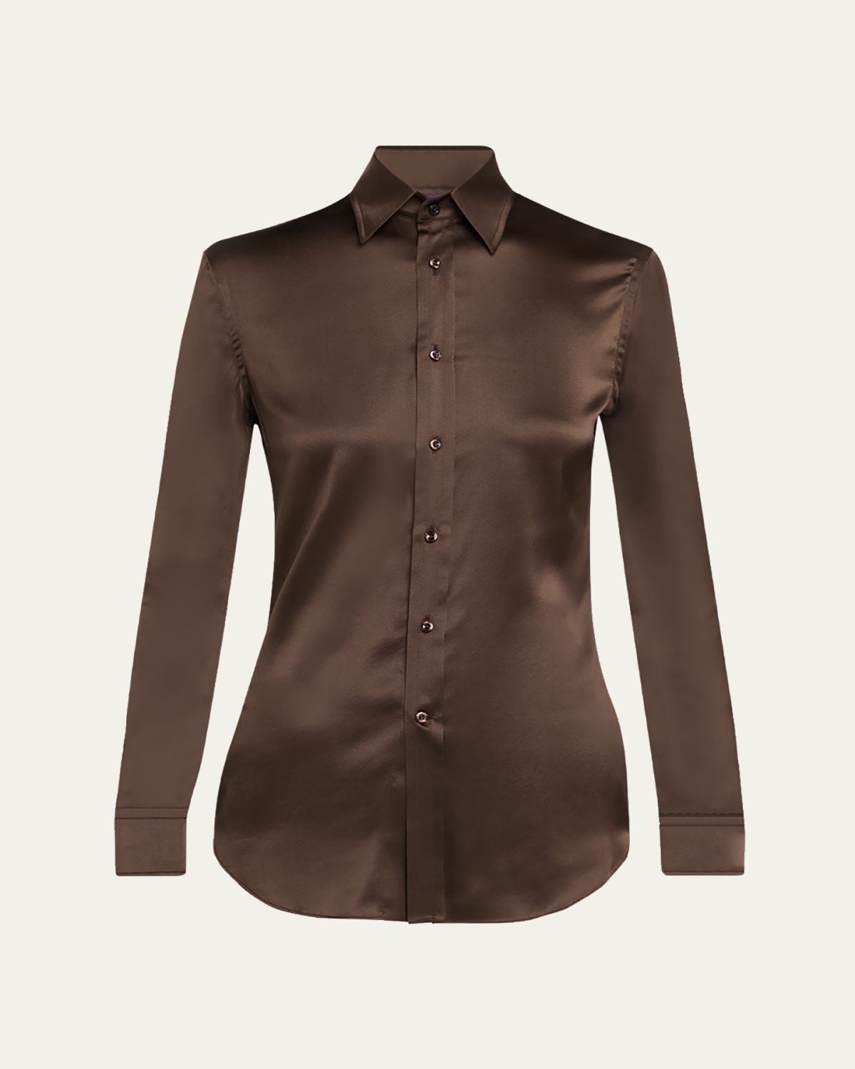 Ralph Lauren Collection Silk Classic Button-Down Shirt