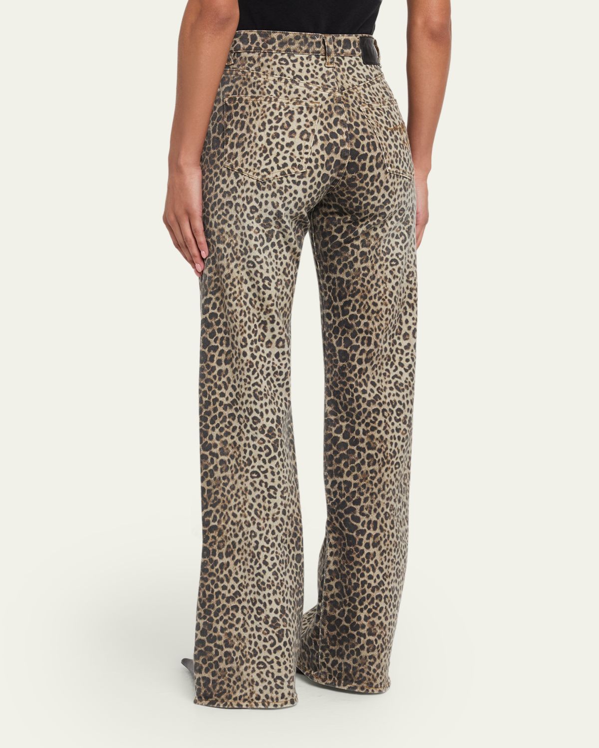 R13 Jane Wide-Leg Leopard Jeans | Thumbnail 3