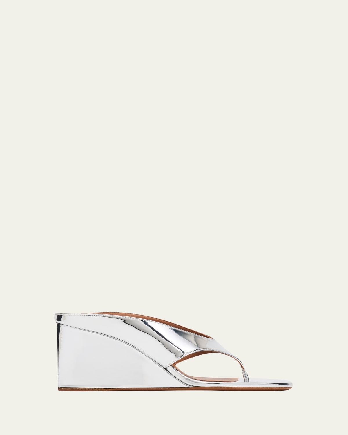 ALAÏA 90mm Metallic Leather Wedge Thong Sandals | Thumbnail 6 ALAÏA 90mm Metallic Leather Wedge Thong Sandals | Thumbnail 6