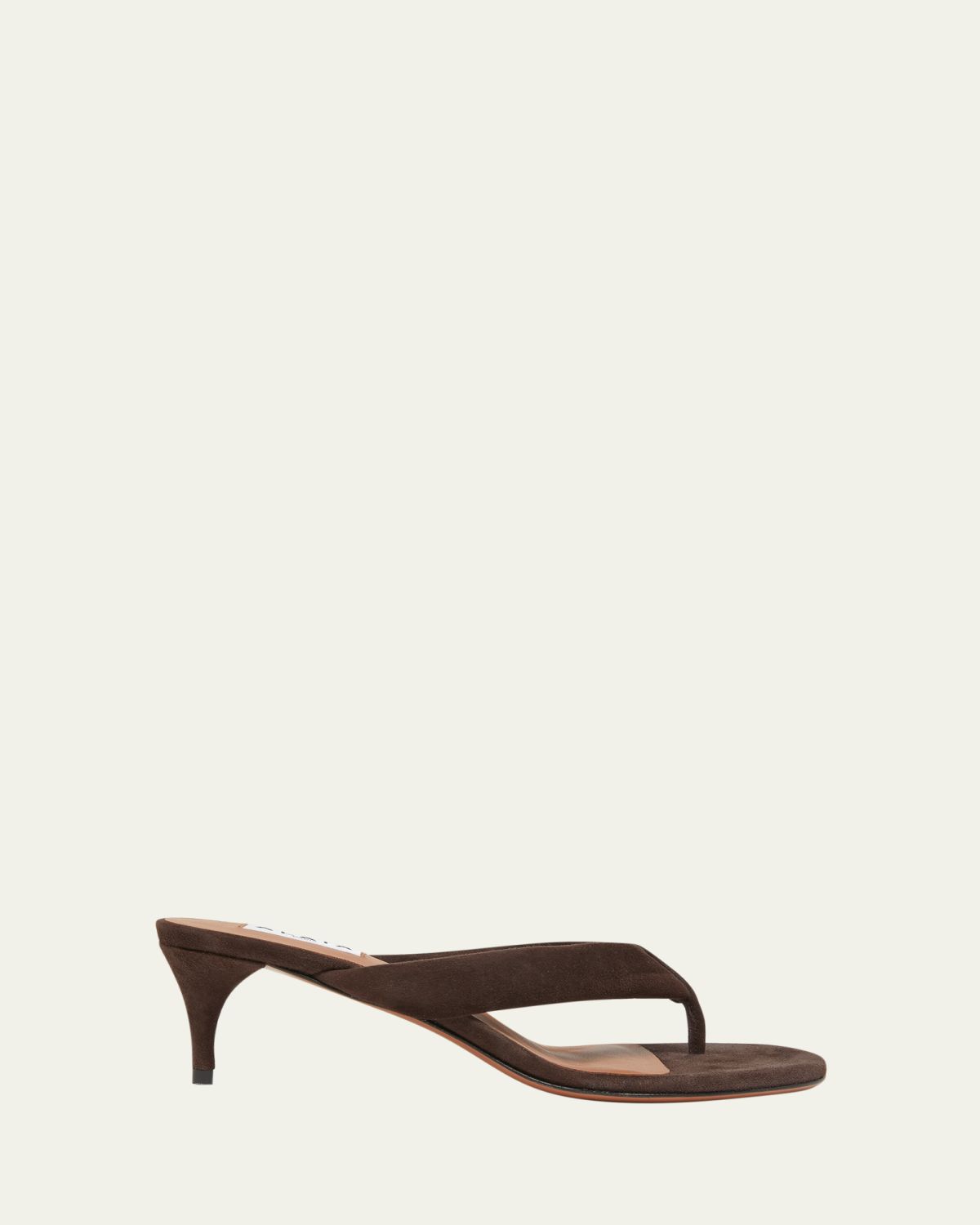 ALAIA 55mm Padded Suede Thong Sandals | Thumbnail 4 ALAIA 55mm Padded Suede Thong Sandals | Thumbnail 4
