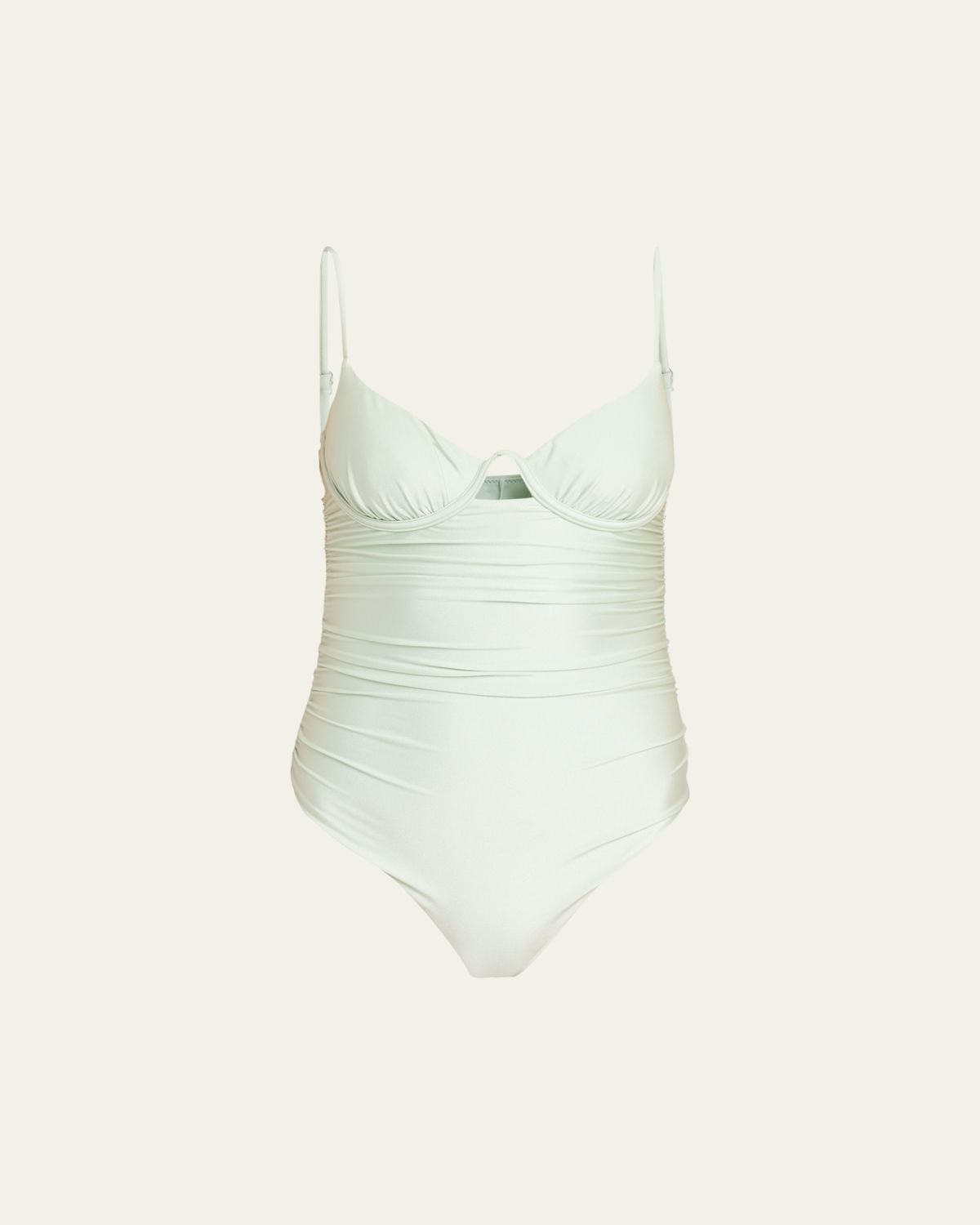 SIMKHAI Laine Ruched One-Piece Swimsuit | Thumbnail 5 SIMKHAI Laine Ruched One-Piece Swimsuit | Thumbnail 5
