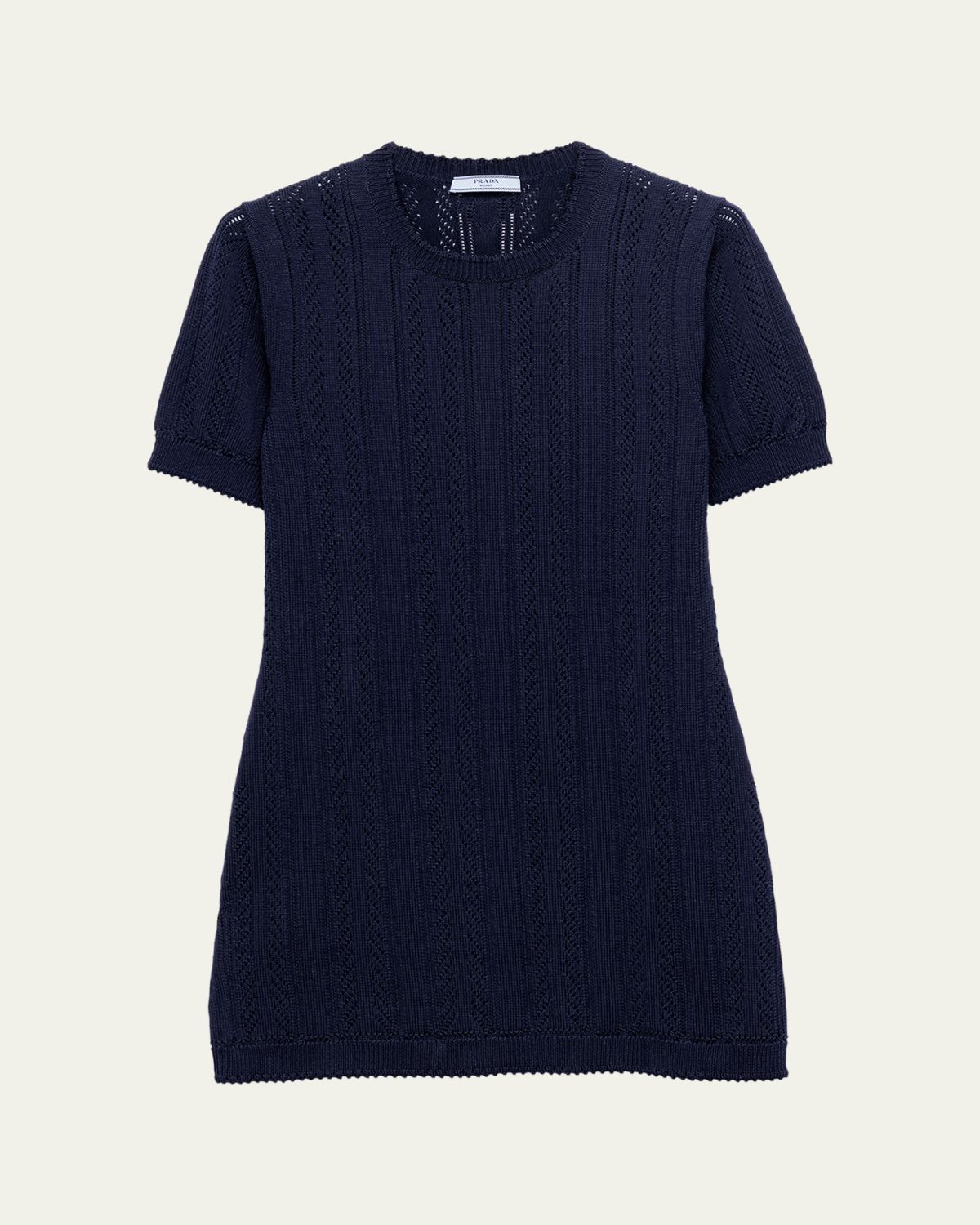 Prada Openwork Cotton Mini Dress | Thumbnail 6 Prada Openwork Cotton Mini Dress | Thumbnail 6