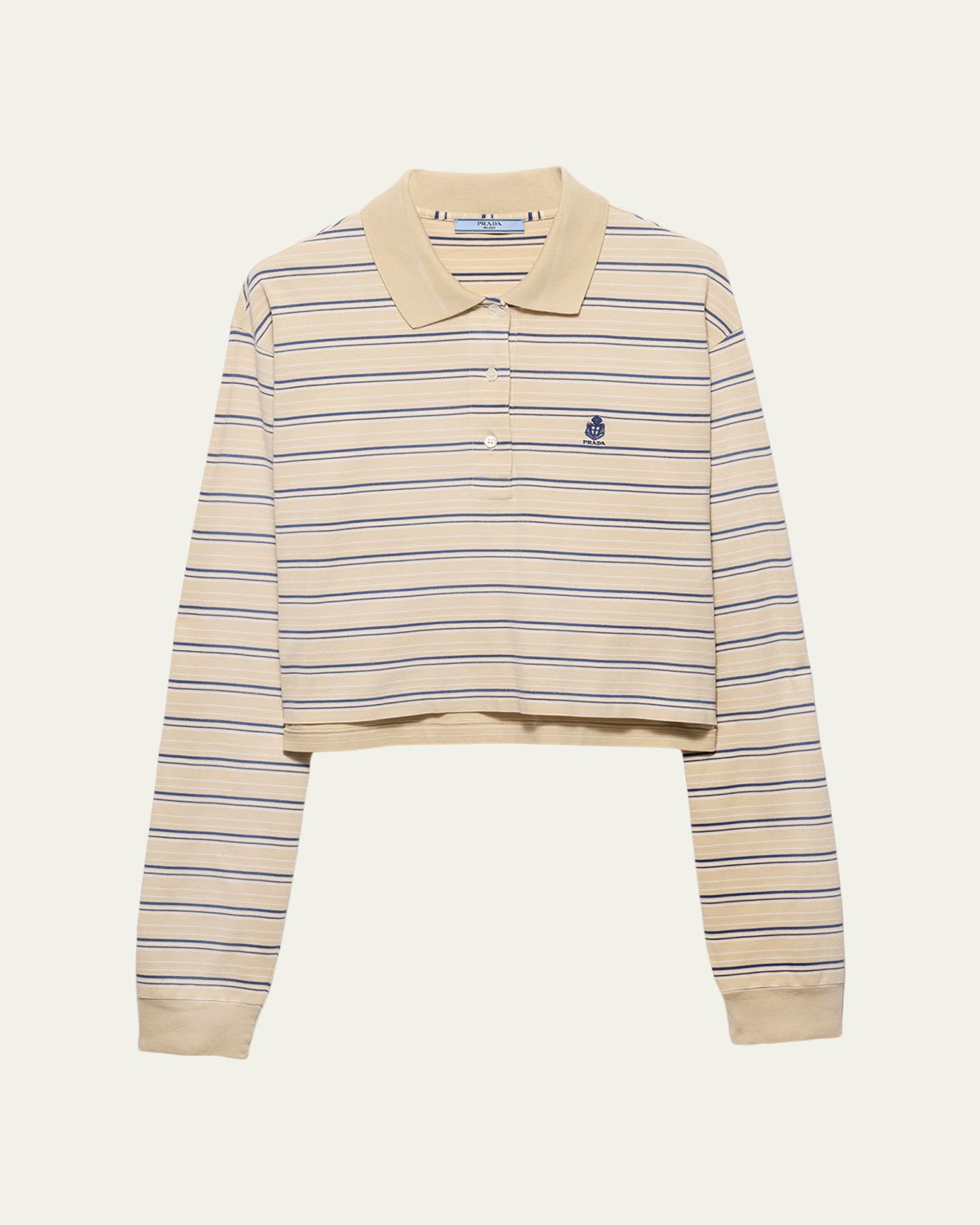 Prada Striped Pique Polo Shirt | Thumbnail 6 Prada Striped Pique Polo Shirt | Thumbnail 6