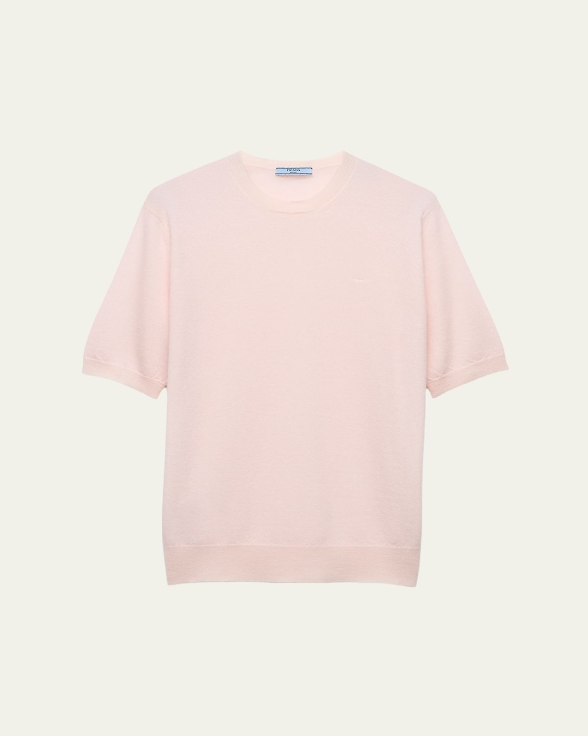 Prada Superfine Cashmere Short-Sleeve T-Shirt | Thumbnail 11 Prada Superfine Cashmere Short-Sleeve T-Shirt | Thumbnail 11