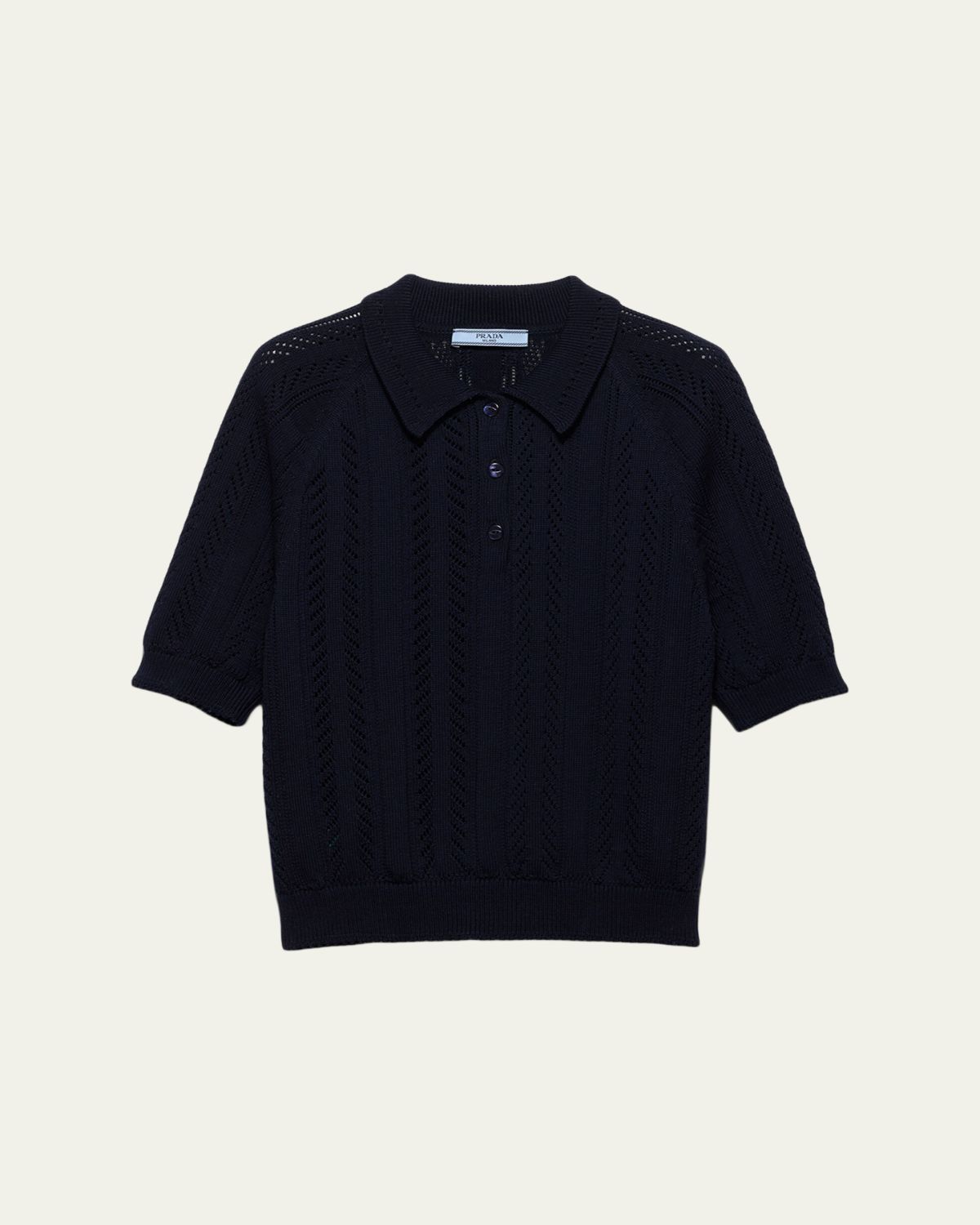 Prada Cotton Short-Sleeve Polo Shirt | Thumbnail 6