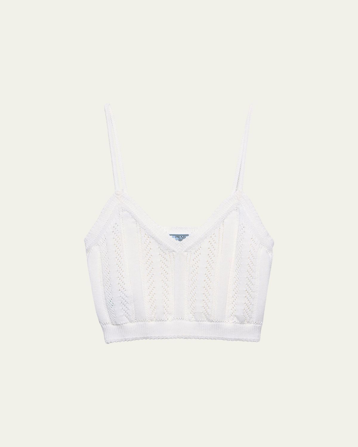 Prada Crop Cotton Tank Top | Thumbnail 5