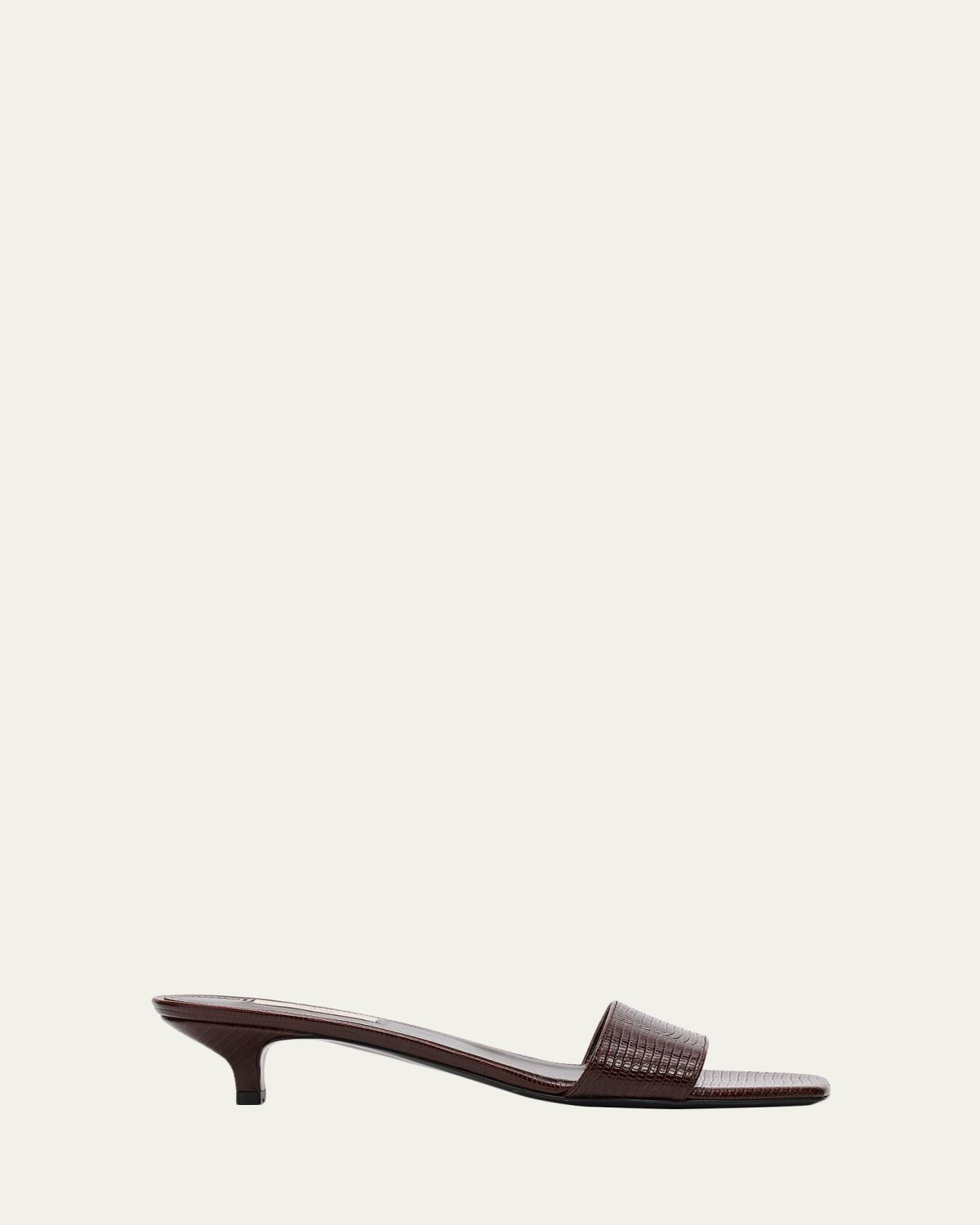 Toteme Lizard Leather Kitten-Heel Sandals | Thumbnail 5