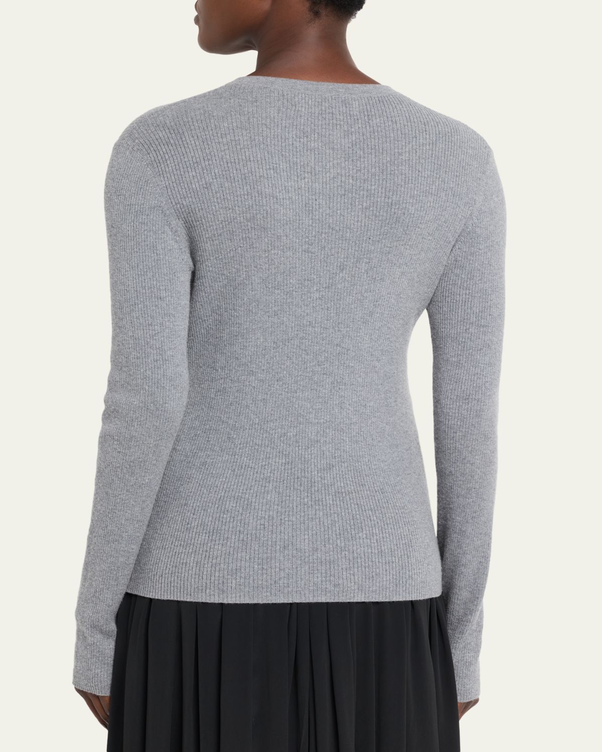 Lisa Yang Airi Cotton-Cashmere Henley Sweater | Thumbnail 3