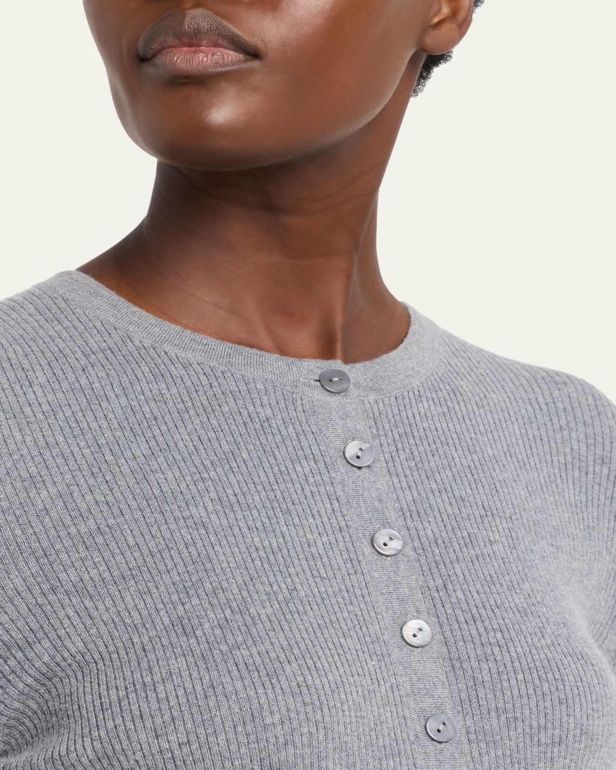 Lisa Yang Airi Cotton-Cashmere Henley Sweater | Thumbnail 5