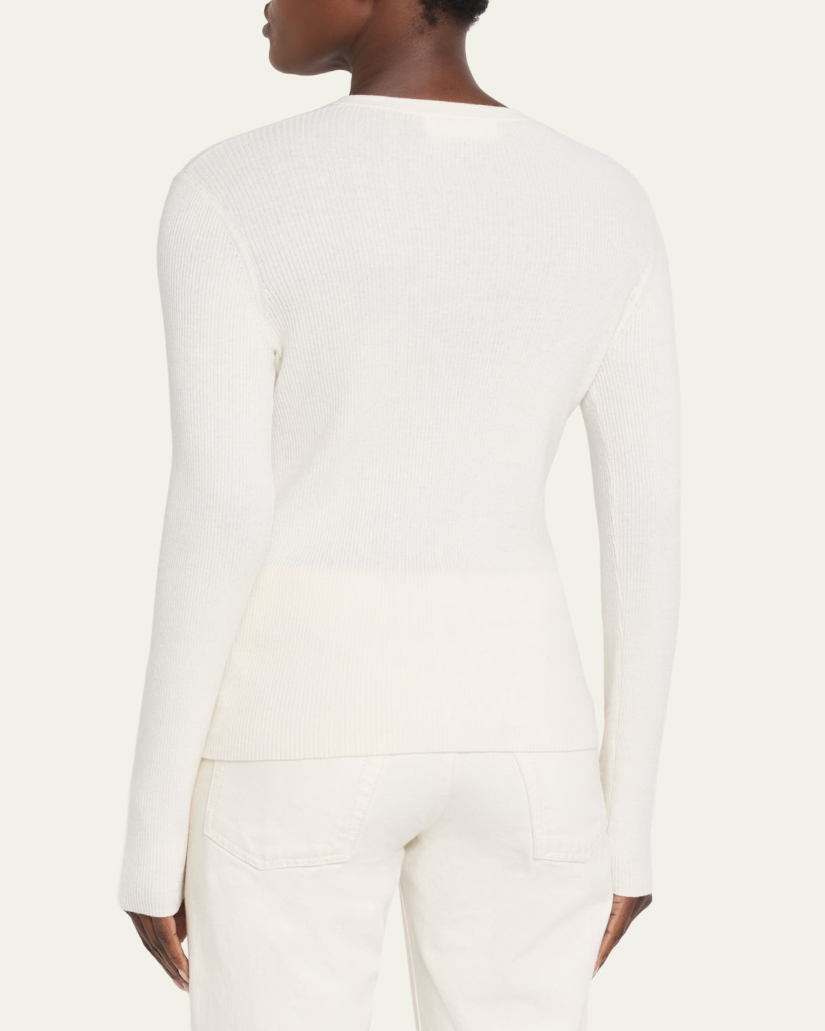 Lisa Yang Airi Cotton-Cashmere Henley Sweater | Thumbnail 8