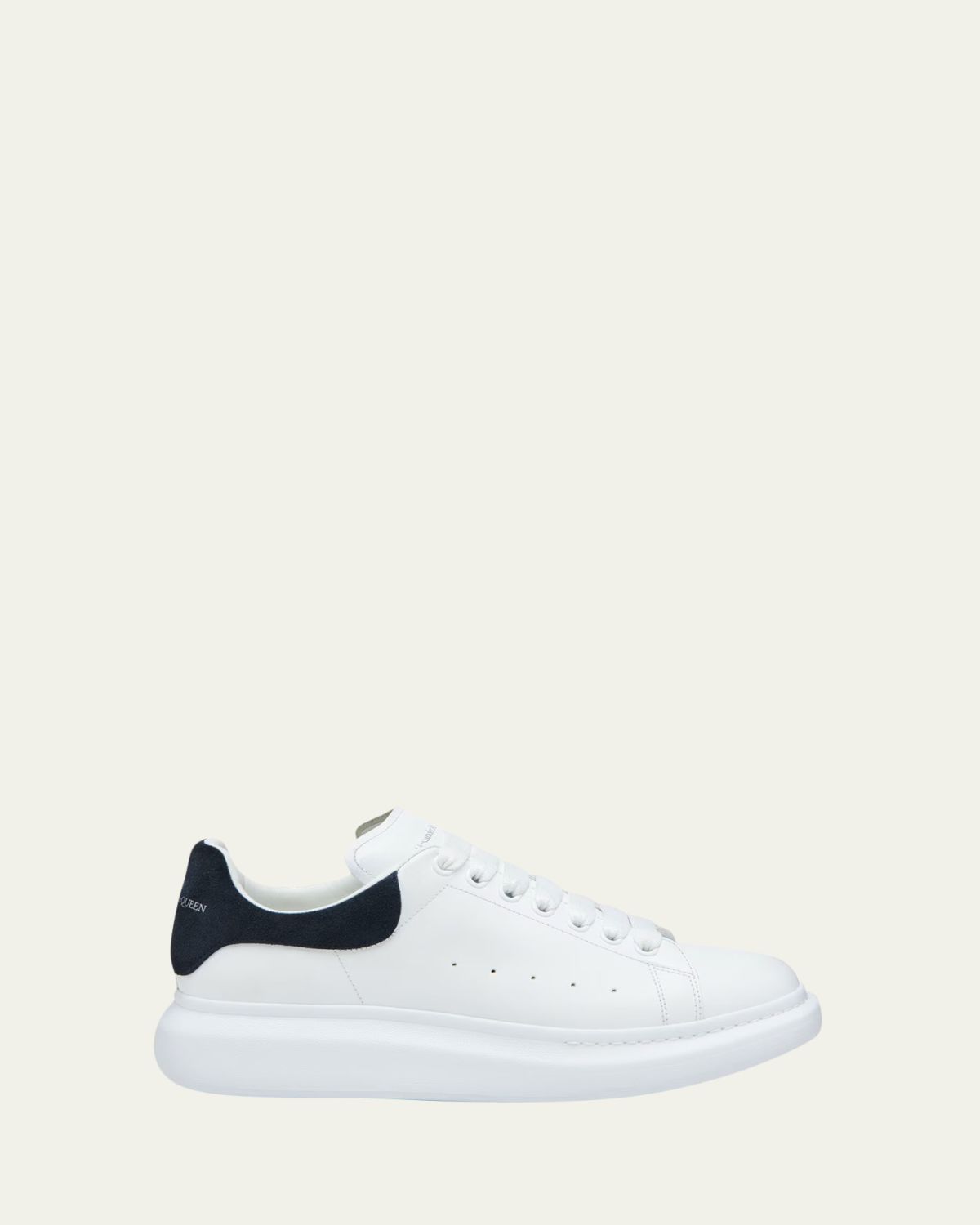 McQueen Men's Oversized Suede-Backstay Leather Sneakers