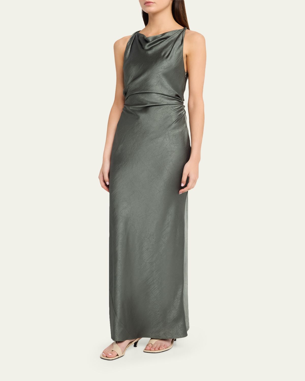 Vince Twist Satin Maxi Dress | Thumbnail 4 Vince Twist Satin Maxi Dress | Thumbnail 4