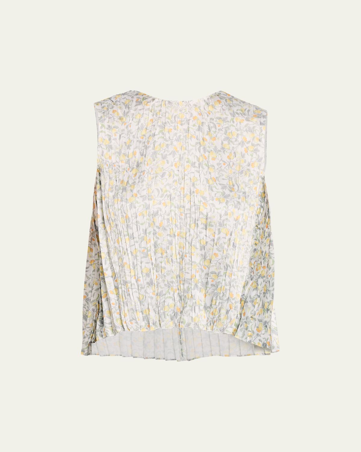 Vince Citrine Bloom Pleated Satin Top | Thumbnail 5