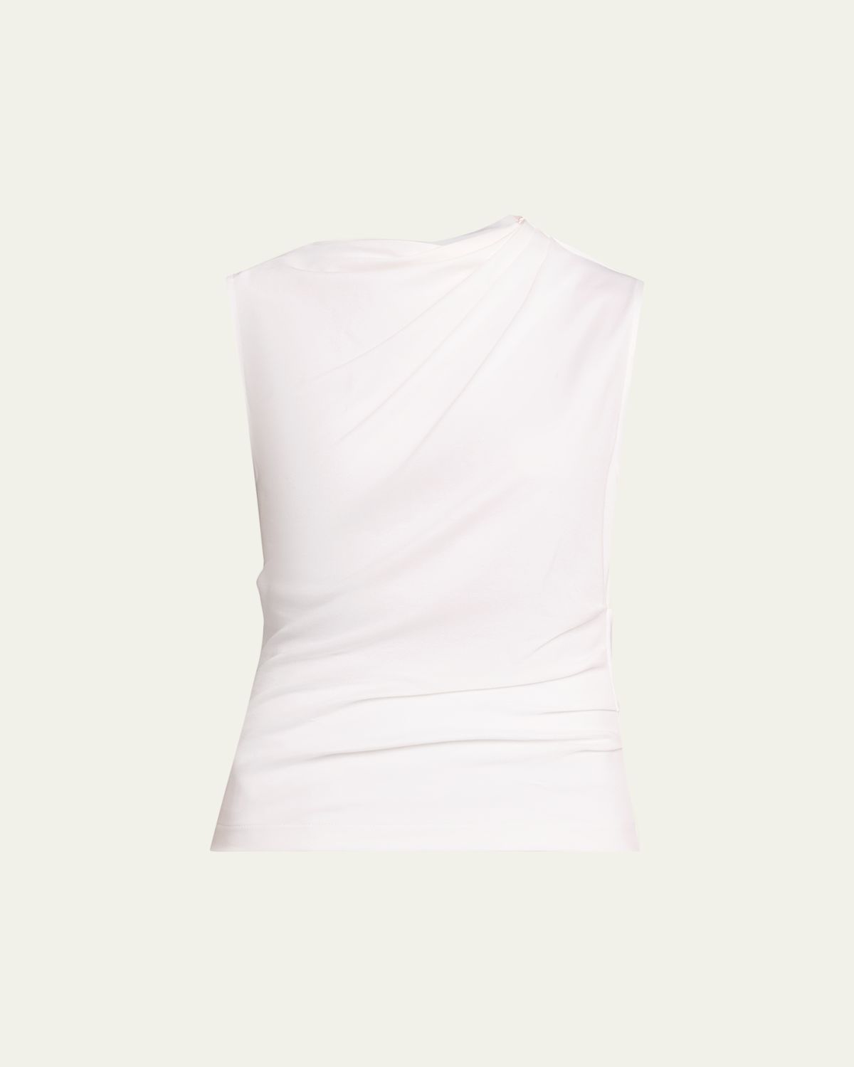 Vince Sleeveless Draped Pima Cotton Top
