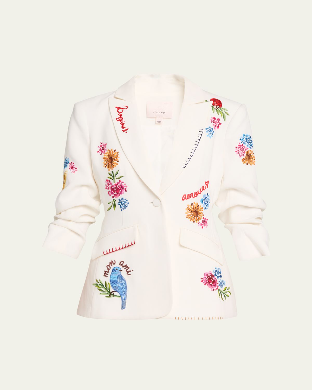 Cinq a Sept Cheyenne Embroidered Vine Blazer | Thumbnail 6 Cinq a Sept Cheyenne Embroidered Vine Blazer | Thumbnail 6