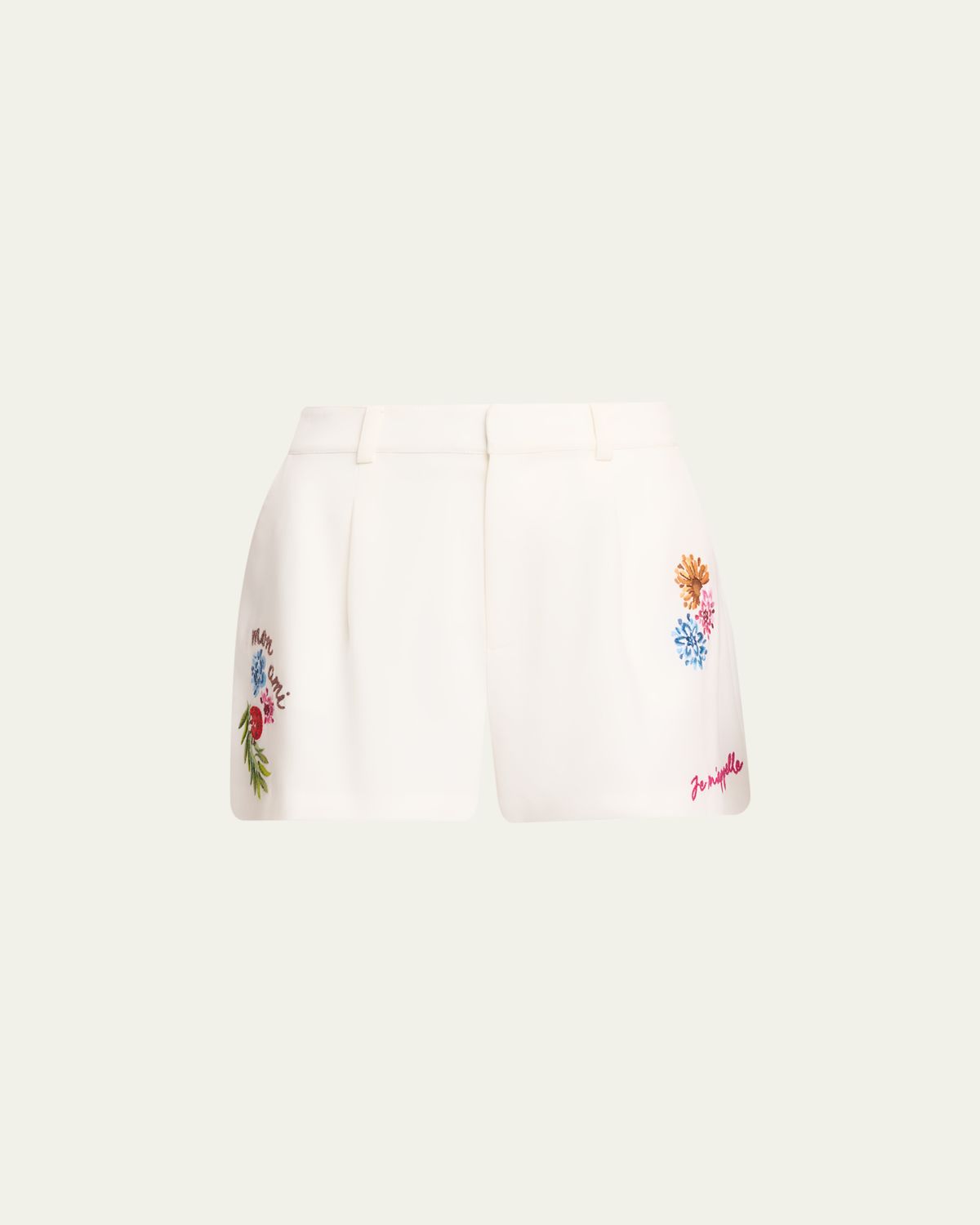 Cinq a Sept Emmie Embroidered Vine Shorts | Thumbnail 6
