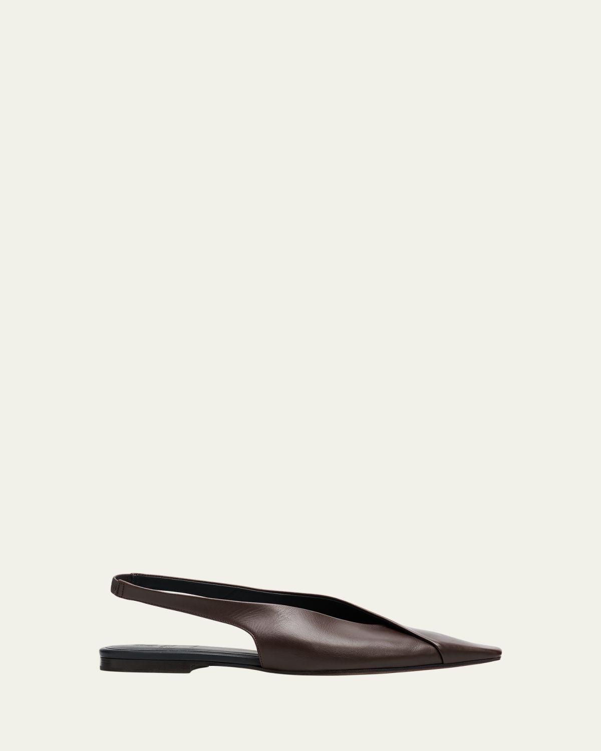 Brunello Cucinelli Leather Square-Toe Slingback Flats | Thumbnail 5 Brunello Cucinelli Leather Square-Toe Slingback Flats | Thumbnail 5