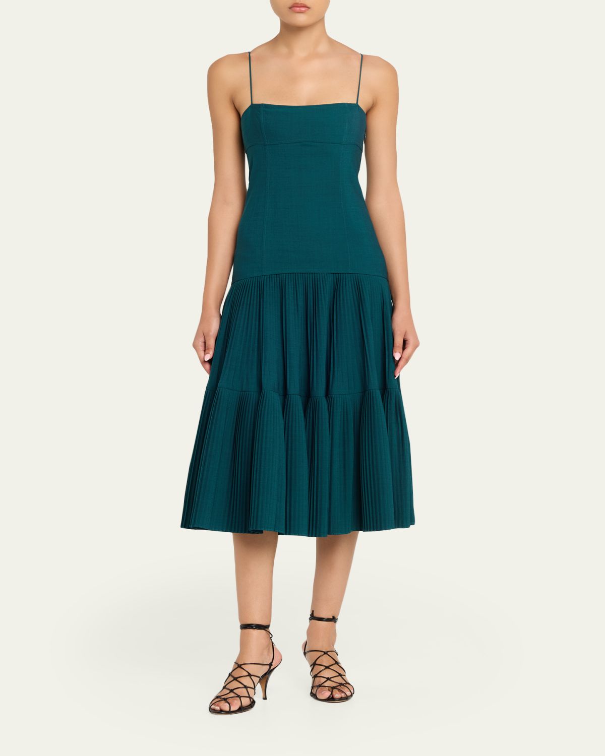 Ulla Johnson Matilda Wool Drop-Waist Midi Dress | Thumbnail 2 Ulla Johnson Matilda Wool Drop-Waist Midi Dress | Thumbnail 2
