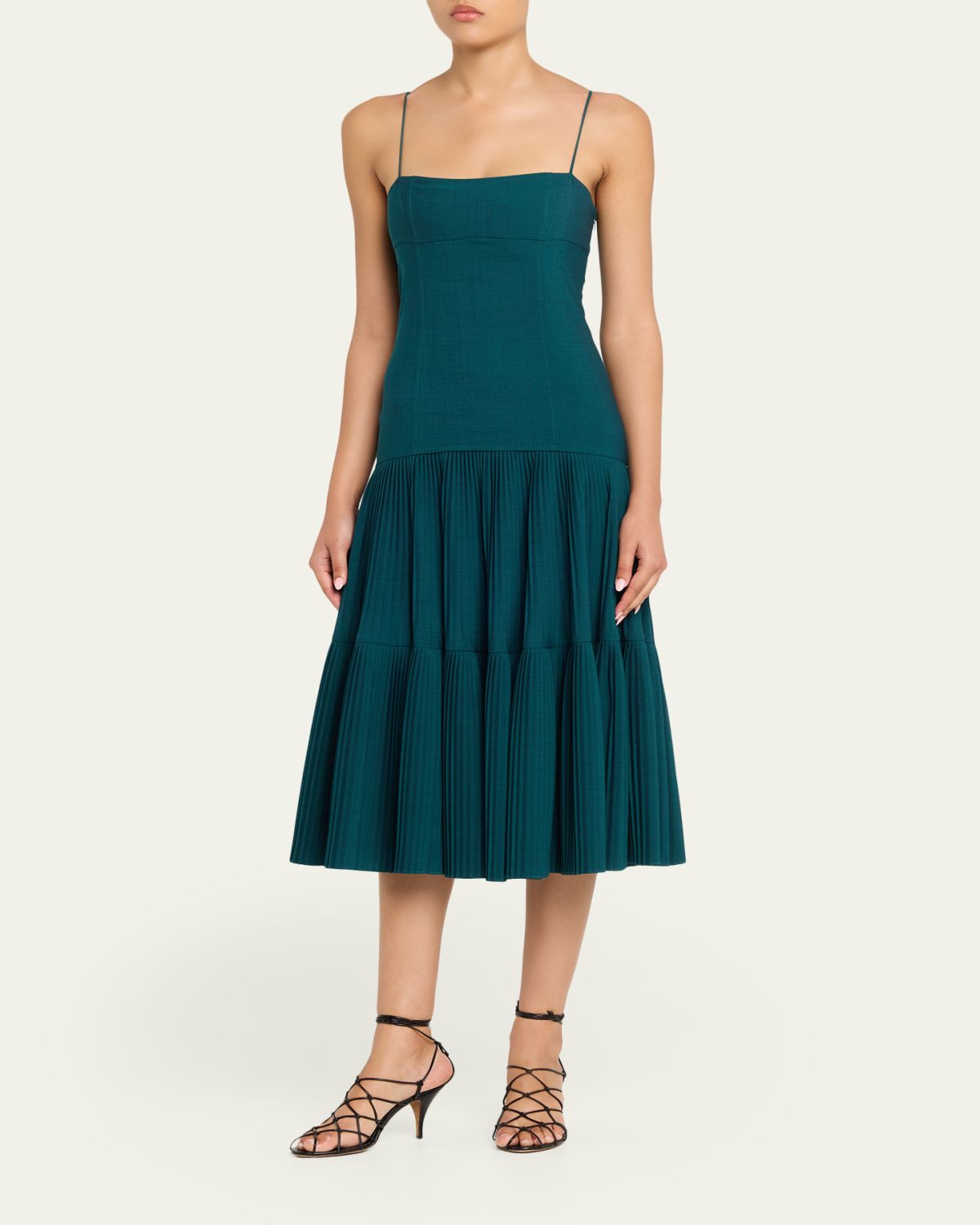 Ulla Johnson Matilda Wool Drop-Waist Midi Dress | Thumbnail 4 Ulla Johnson Matilda Wool Drop-Waist Midi Dress | Thumbnail 4