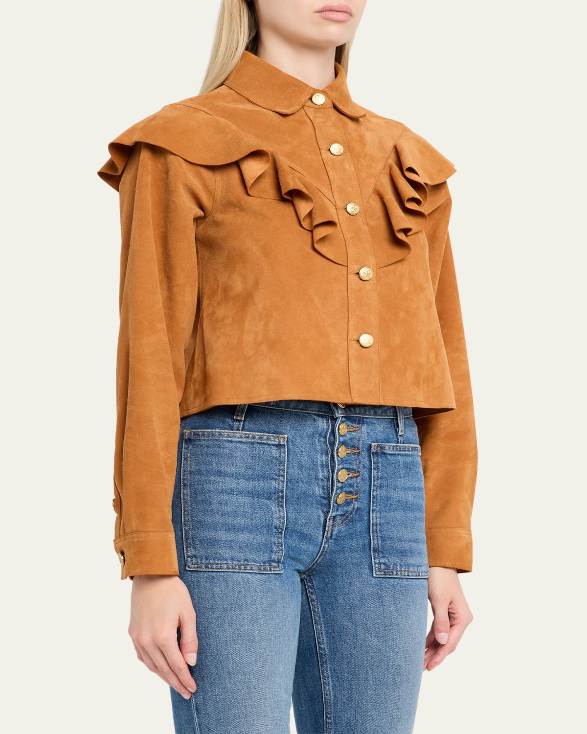 Ulla Johnson Matilde Ruffle Suede Jacket | Thumbnail 4 Ulla Johnson Matilde Ruffle Suede Jacket | Thumbnail 4