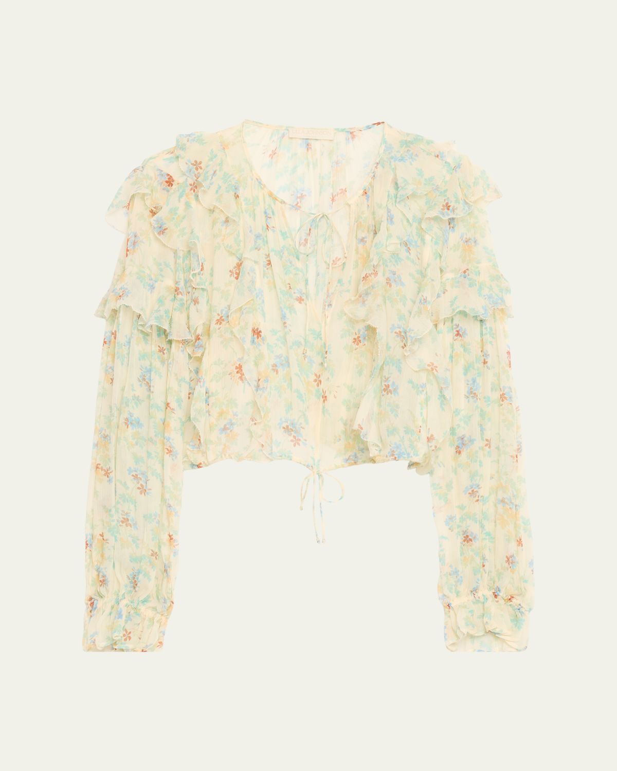 Ulla Johnson Delfina Long-Sleeve Silk Chiffon Blouse | Thumbnail 5 Ulla Johnson Delfina Long-Sleeve Silk Chiffon Blouse | Thumbnail 5