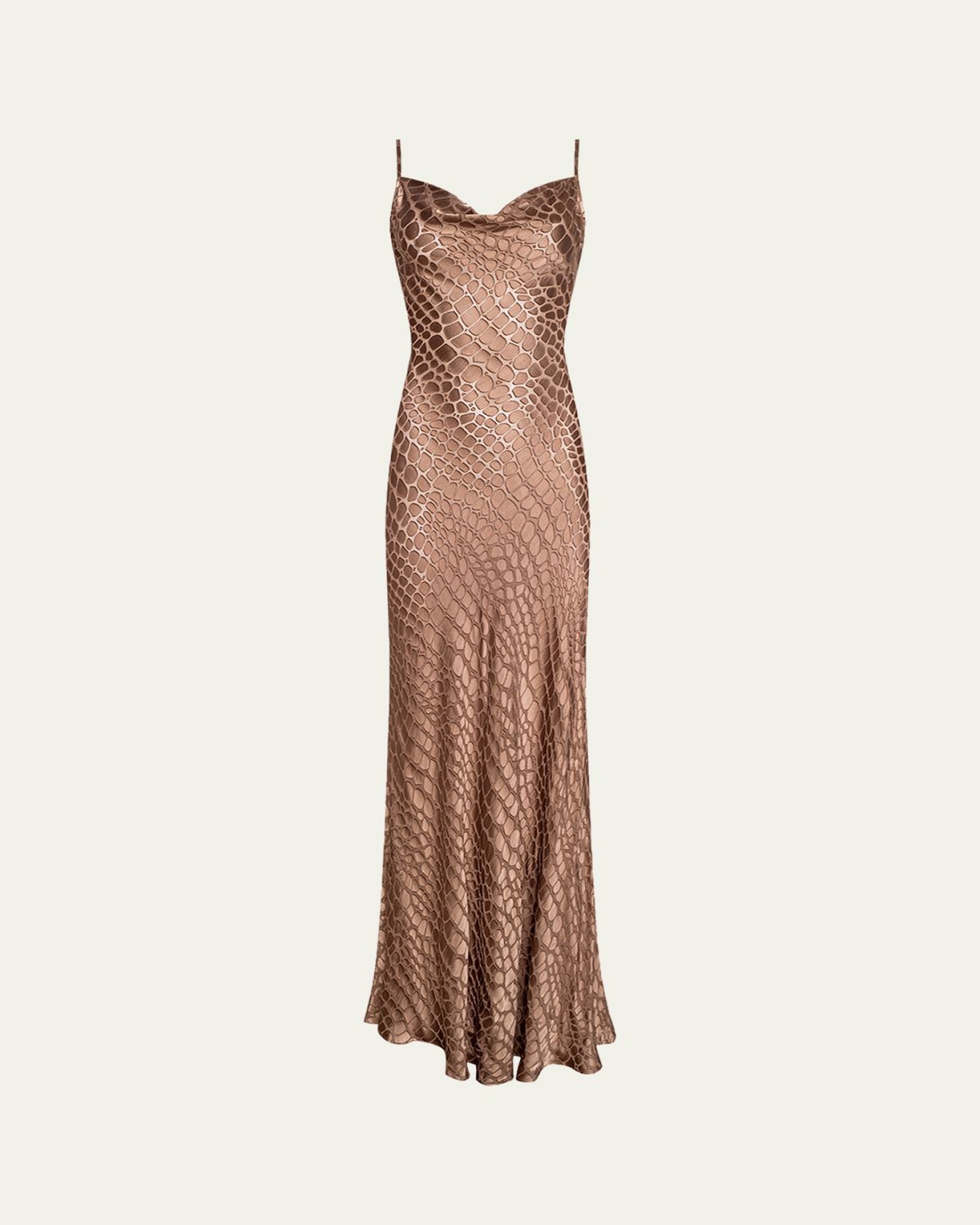 L'Agence Christine Cowl-Neck Burnout Satin Gown | Thumbnail 7 L'Agence Christine Cowl-Neck Burnout Satin Gown | Thumbnail 7