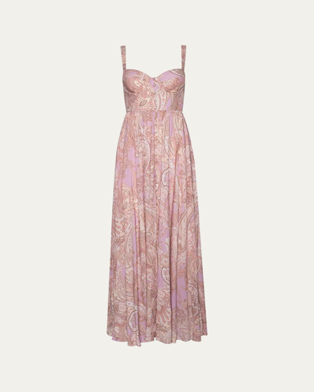 L'Agence Rosette Paisley-Print Sweetheart Maxi Dress | Thumbnail 5