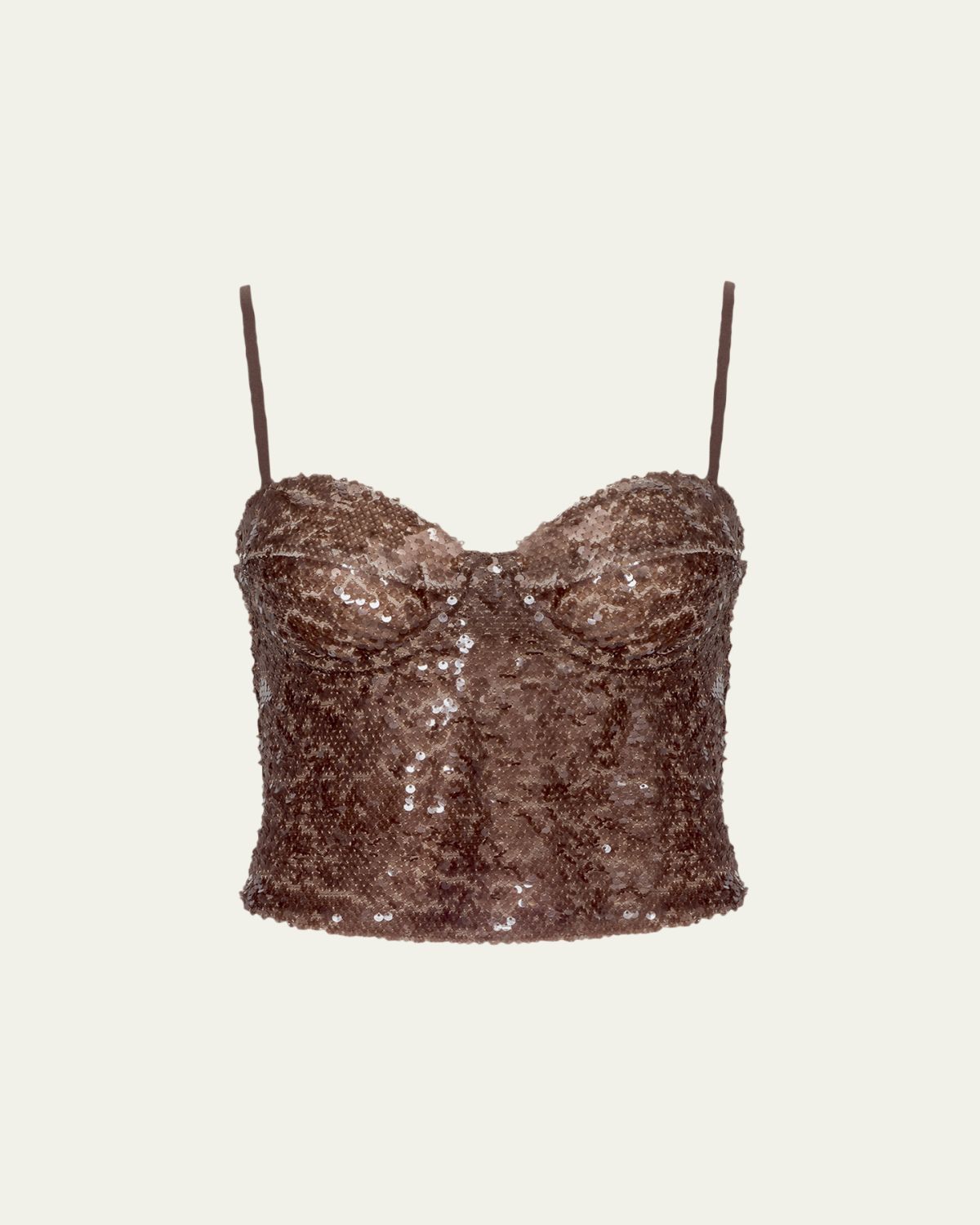 L'Agence Lior Sequined Bralette Top