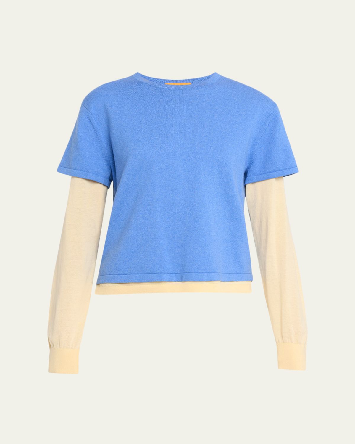 Guest in Residence Layered Cotton-Cashmere Tee | Thumbnail 6