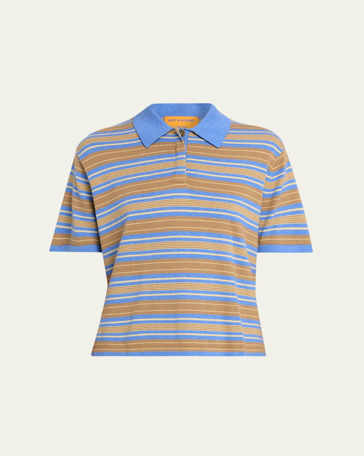 Guest in Residence Striped Short-Sleeve Rugby Polo | Thumbnail 6