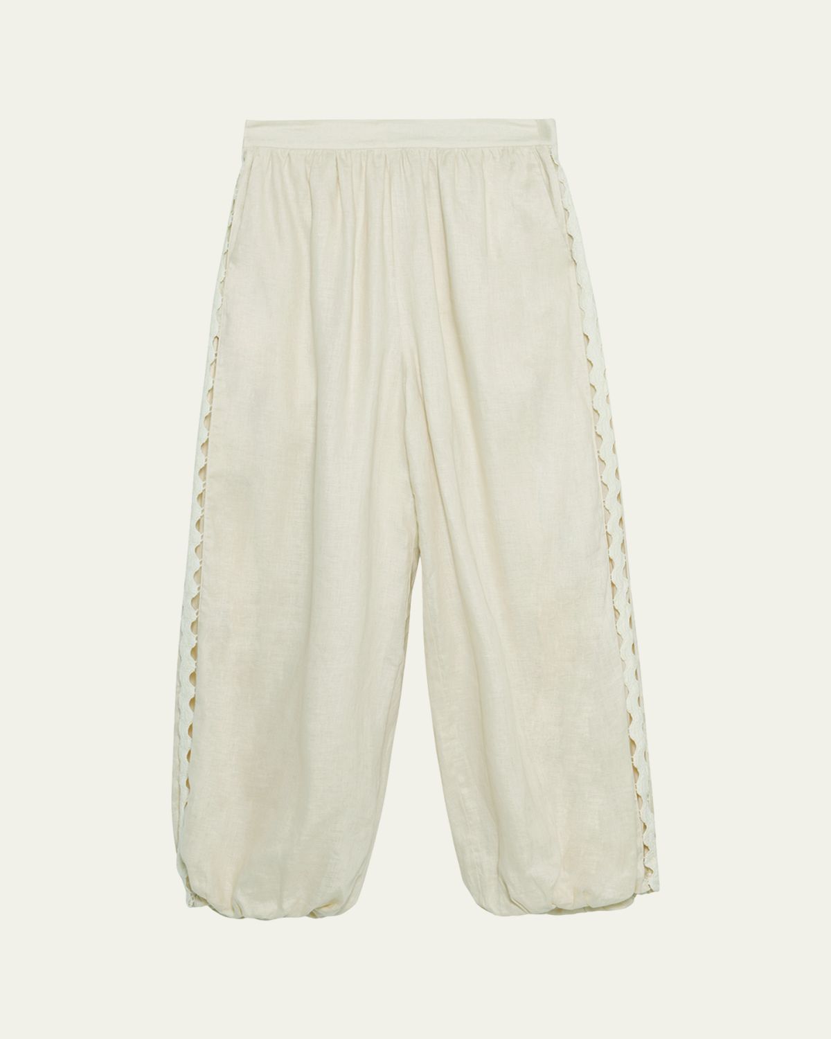 SIMKHAI Selah Linen Lace Balloon Pants | Thumbnail 6 SIMKHAI Selah Linen Lace Balloon Pants | Thumbnail 6