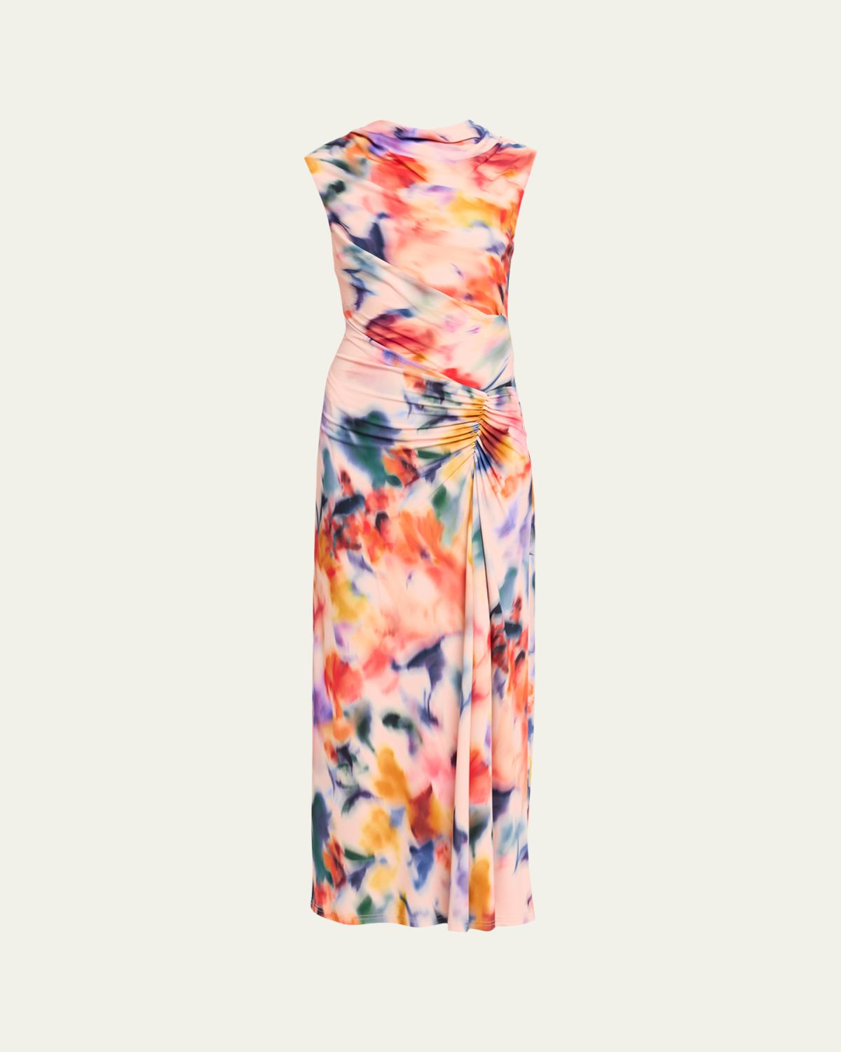 SIMKHAI Acacia Draped Jersey Midi Dress