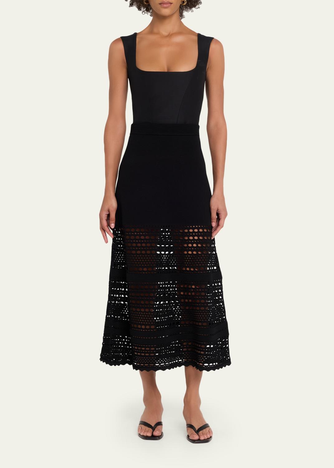 Simkhai Westly Open-Stitch Midi Skirt | Thumbnail 2