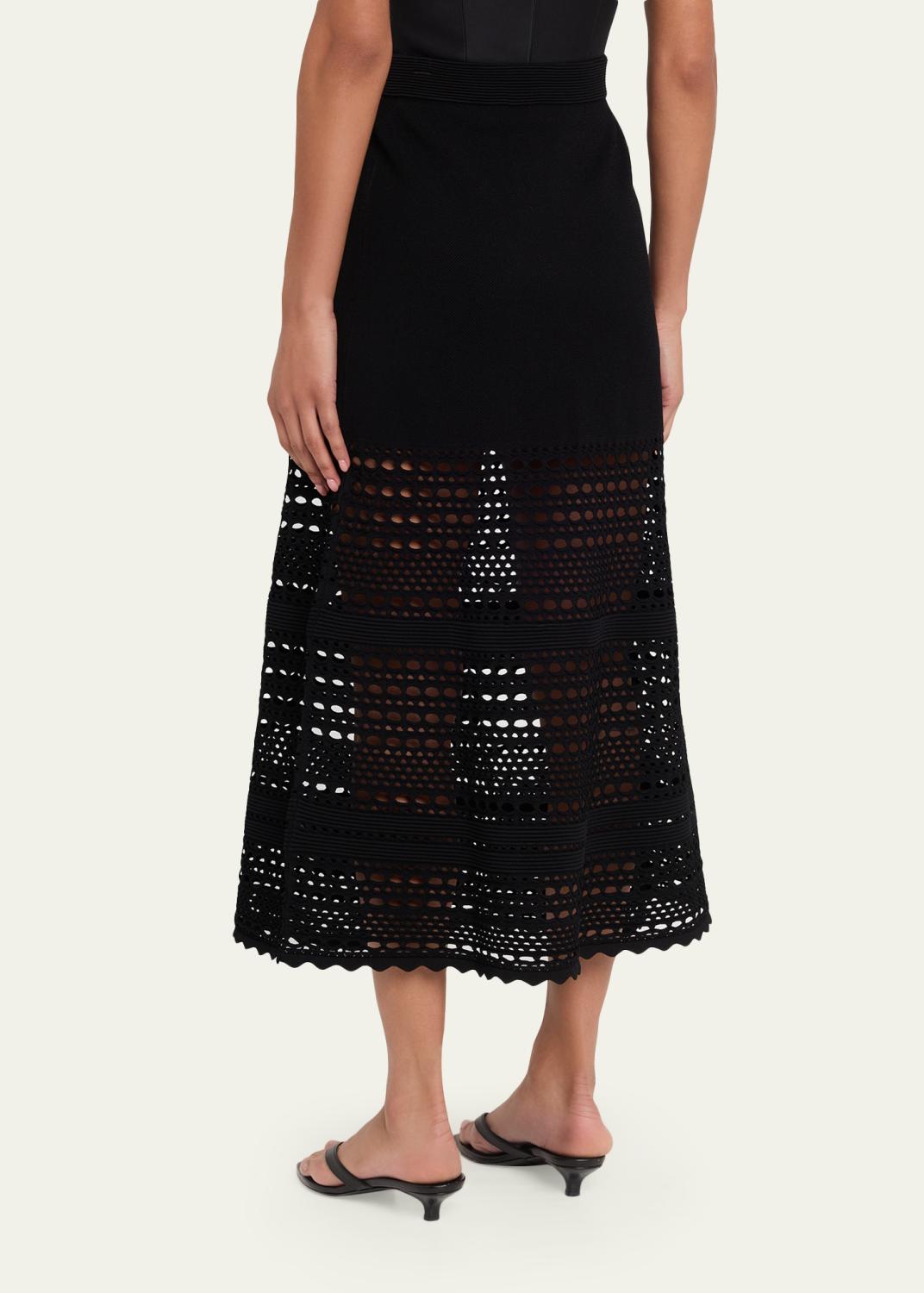 Simkhai Westly Open-Stitch Midi Skirt | Thumbnail 3