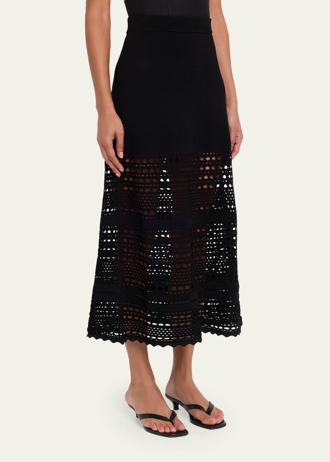 Simkhai Westly Open-Stitch Midi Skirt | Thumbnail 5
