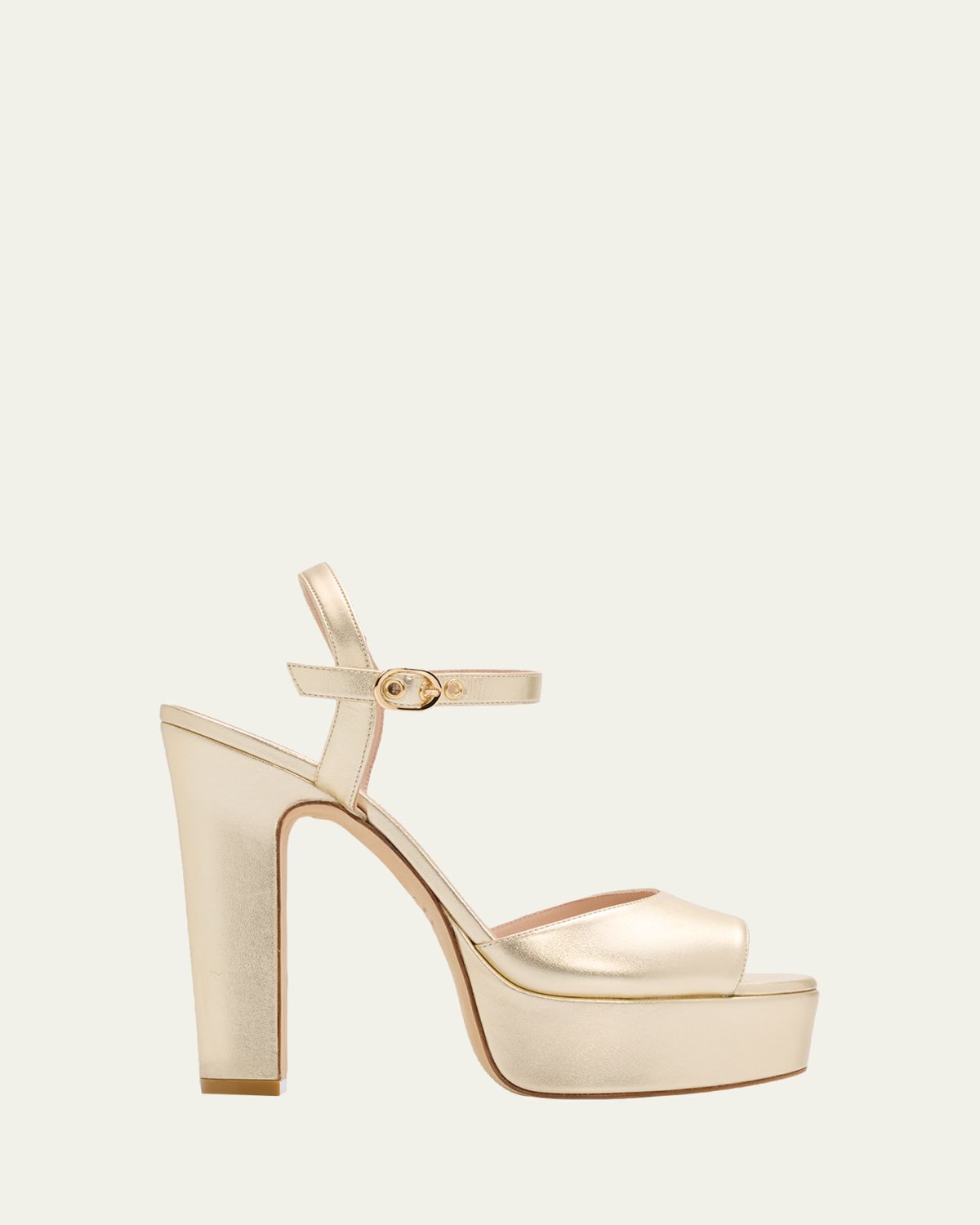 Stuart Weitzman 130mm Reade Metallic Leather Platform Sandals | Thumbnail 6 Stuart Weitzman 130mm Reade Metallic Leather Platform Sandals | Thumbnail 6