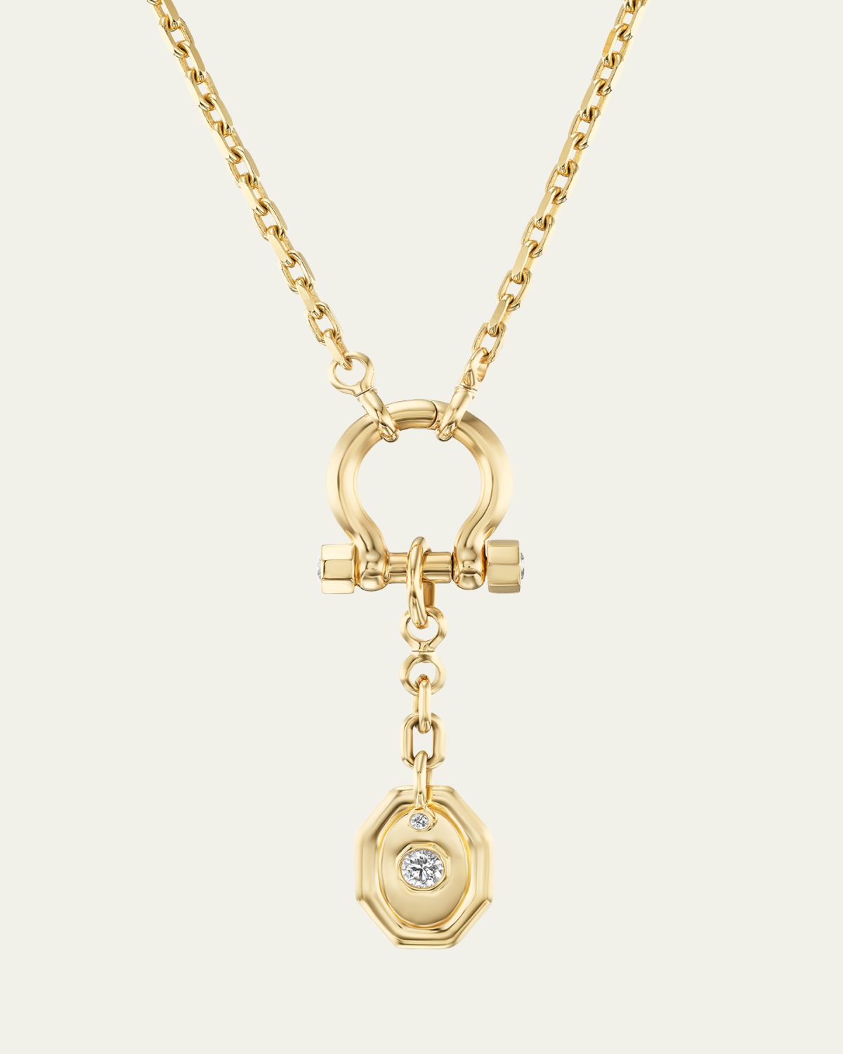 Uniform Object 18K Diamond Carriage Plate Pendant | Thumbnail 2