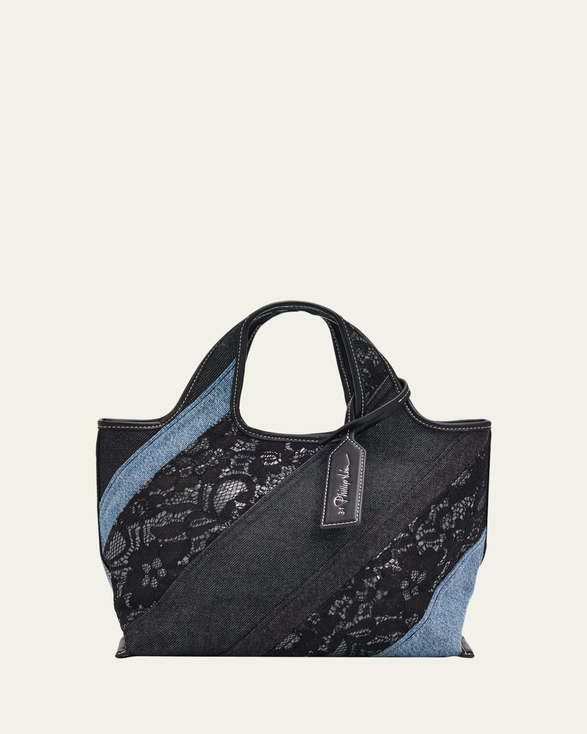 3.1 Phillip Lim Patchwork Lace & Denim Mini Market Tote Bag | Thumbnail 6 3.1 Phillip Lim Patchwork Lace & Denim Mini Market Tote Bag | Thumbnail 6