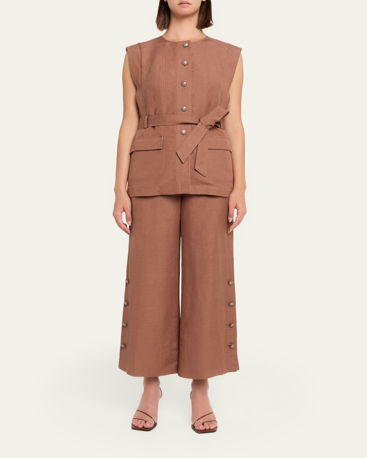Kobi Halperin Beckett Belted Linen Vest | Thumbnail 2 Kobi Halperin Beckett Belted Linen Vest | Thumbnail 2