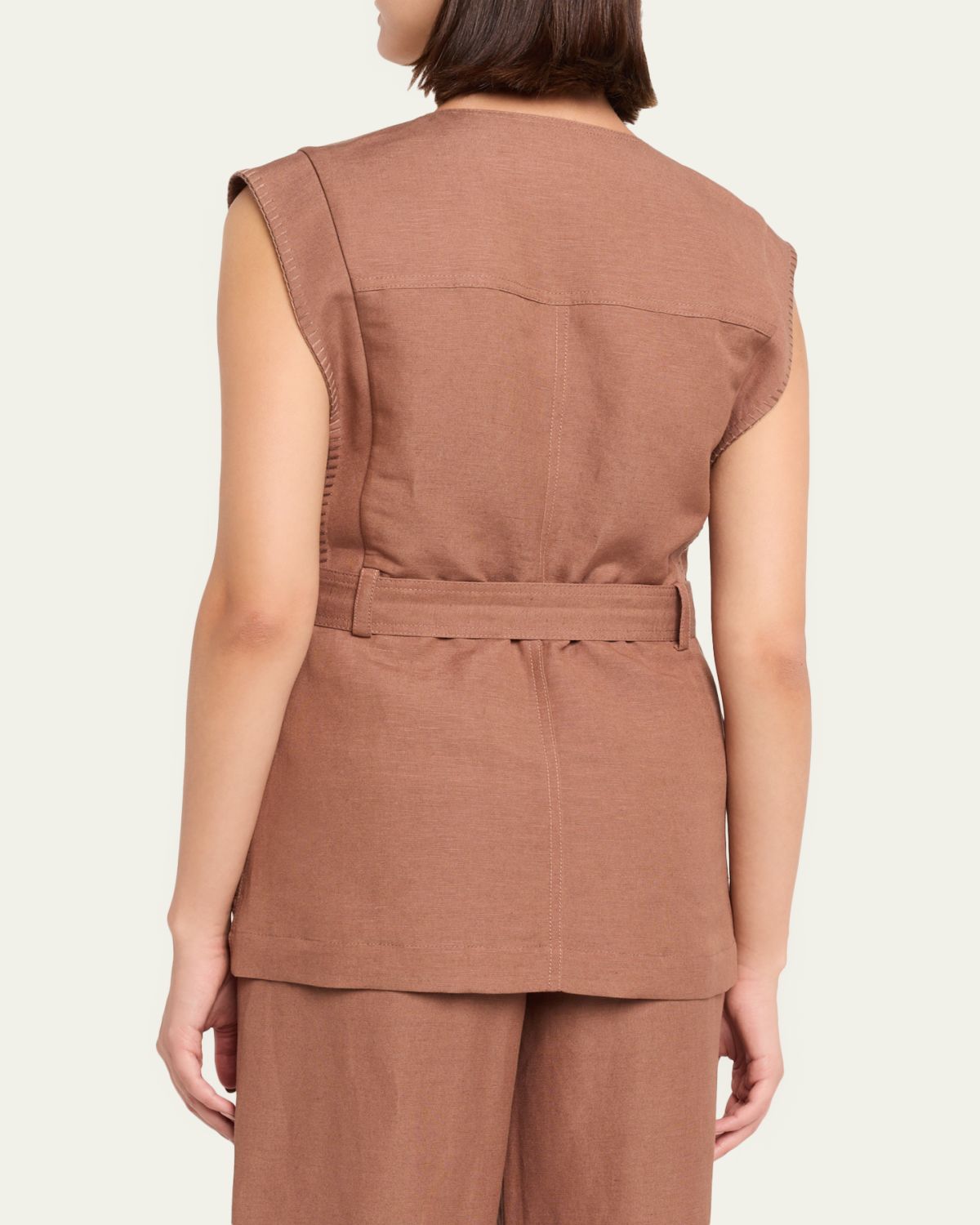 Kobi Halperin Beckett Belted Linen Vest | Thumbnail 3 Kobi Halperin Beckett Belted Linen Vest | Thumbnail 3
