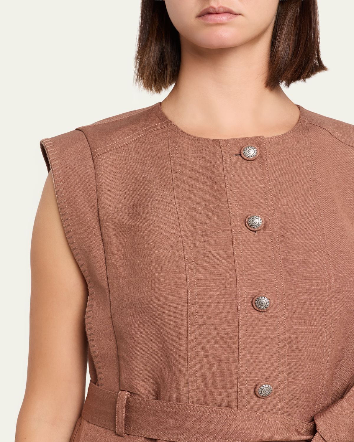 Kobi Halperin Beckett Belted Linen Vest | Thumbnail 5 Kobi Halperin Beckett Belted Linen Vest | Thumbnail 5