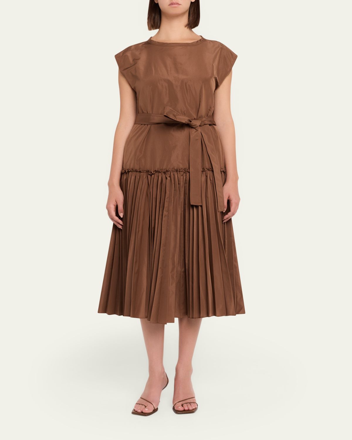 Kobi Halperin Logan Pleated Drop-Waist Midi Dress | Thumbnail 2 Kobi Halperin Logan Pleated Drop-Waist Midi Dress | Thumbnail 2