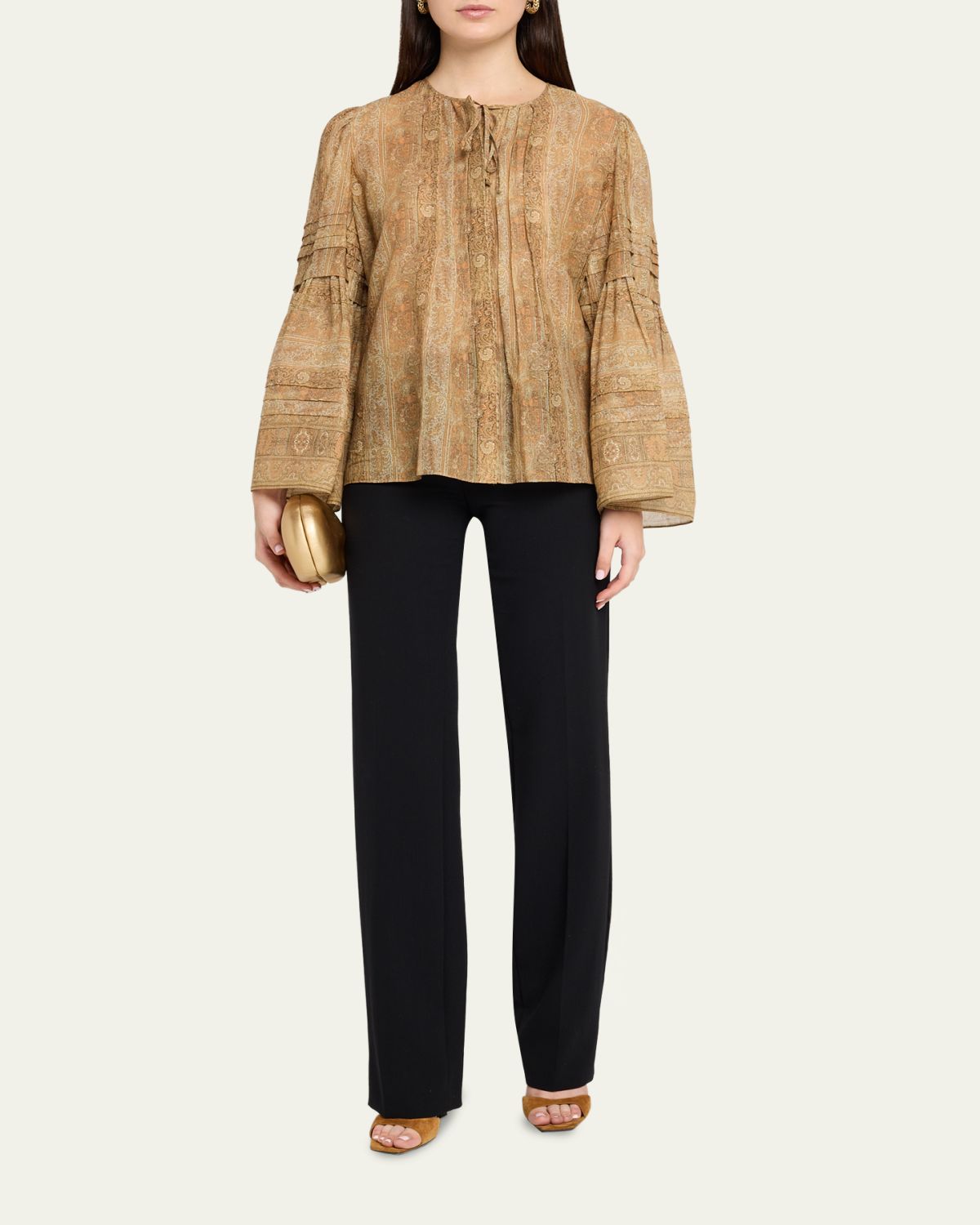 Kobi Halperin Joey Floral Flare-Sleeve Blouse | Thumbnail 2