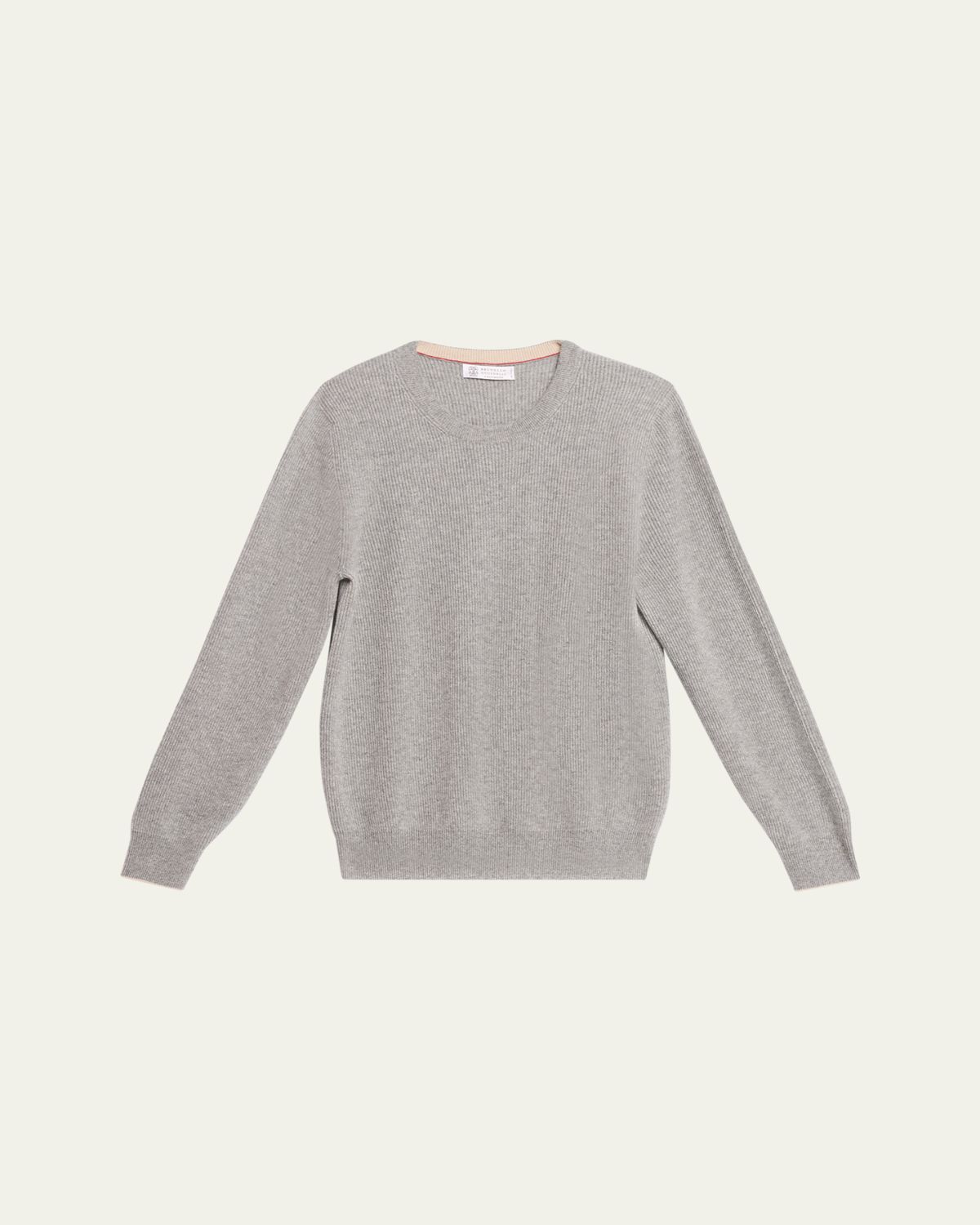 Brunello Cucinelli Men's Crewneck English Rib Cashmere Sweater | Thumbnail 16 Brunello Cucinelli Men's Crewneck English Rib Cashmere Sweater | Thumbnail 16