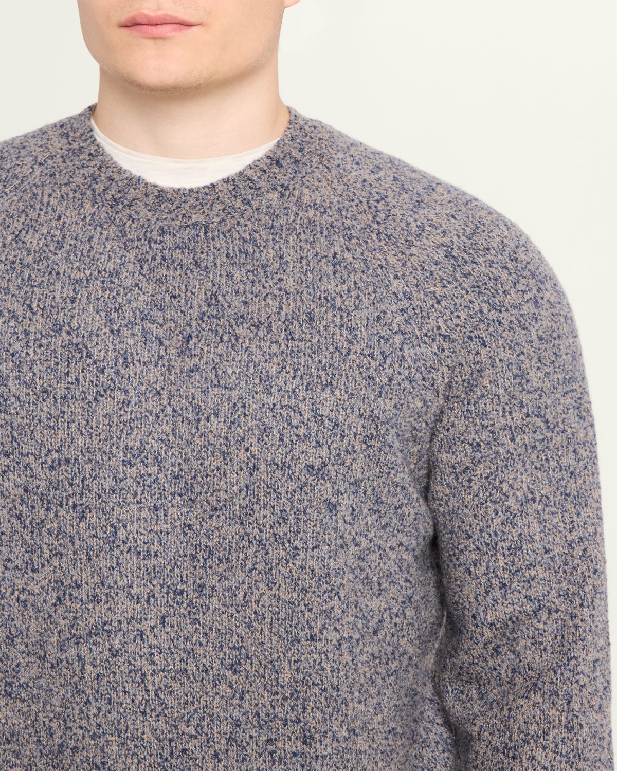 Brunello Cucinelli Men's Wool, Silk and Cashmere Donegal Crewneck Sweater | Thumbnail 5 Brunello Cucinelli Men's Wool, Silk and Cashmere Donegal Crewneck Sweater | Thumbnail 5